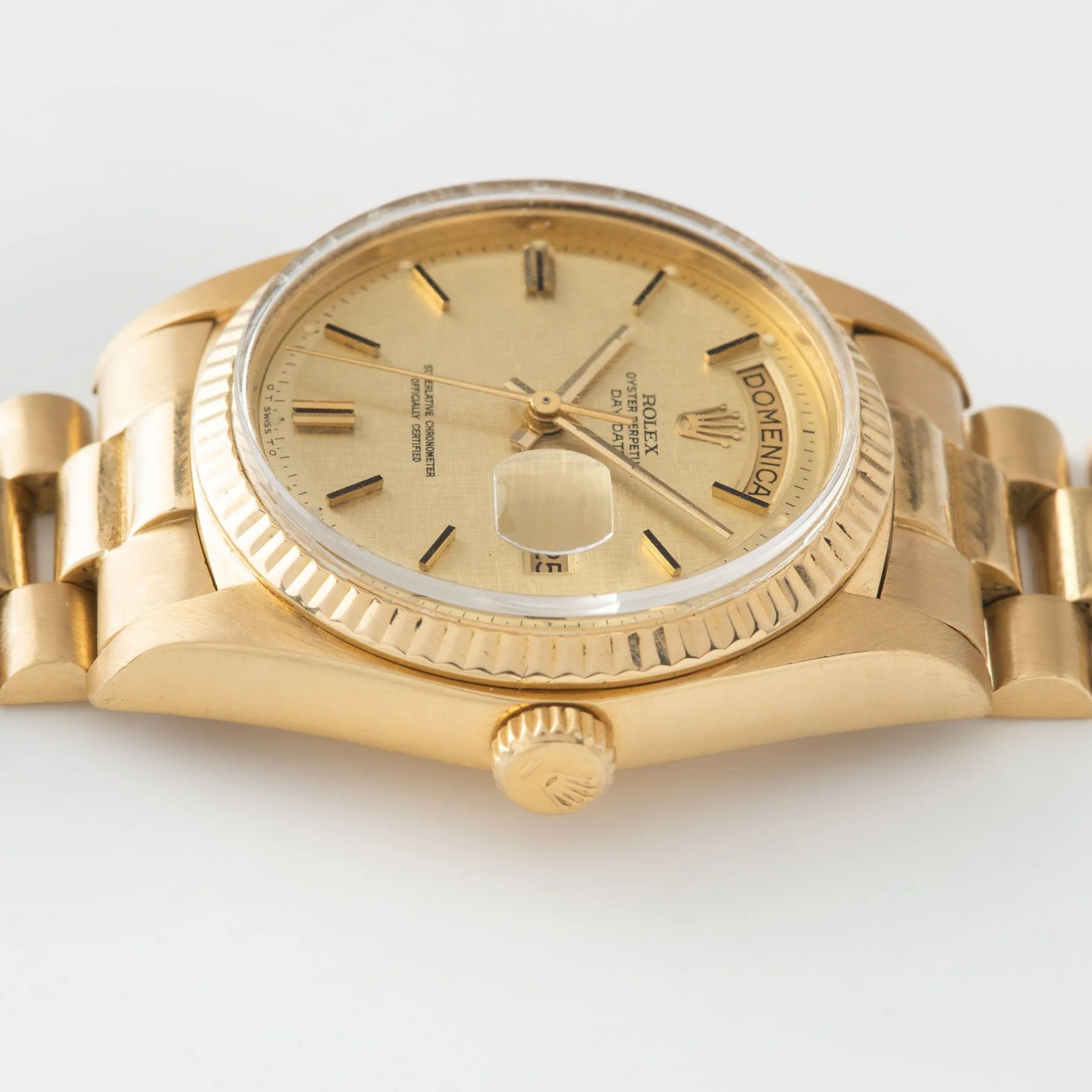 Rolex Day Date Yellow Gold Linen Dial 1803 - Image 6