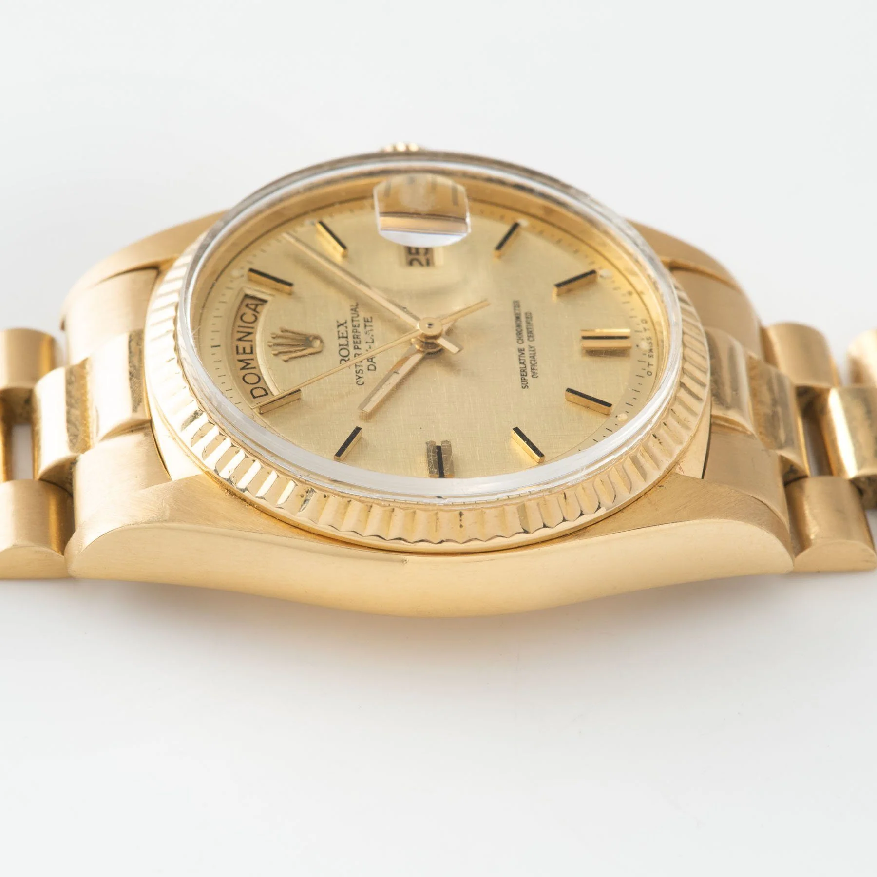 Rolex Day Date Yellow Gold Linen Dial 1803 - Image 7