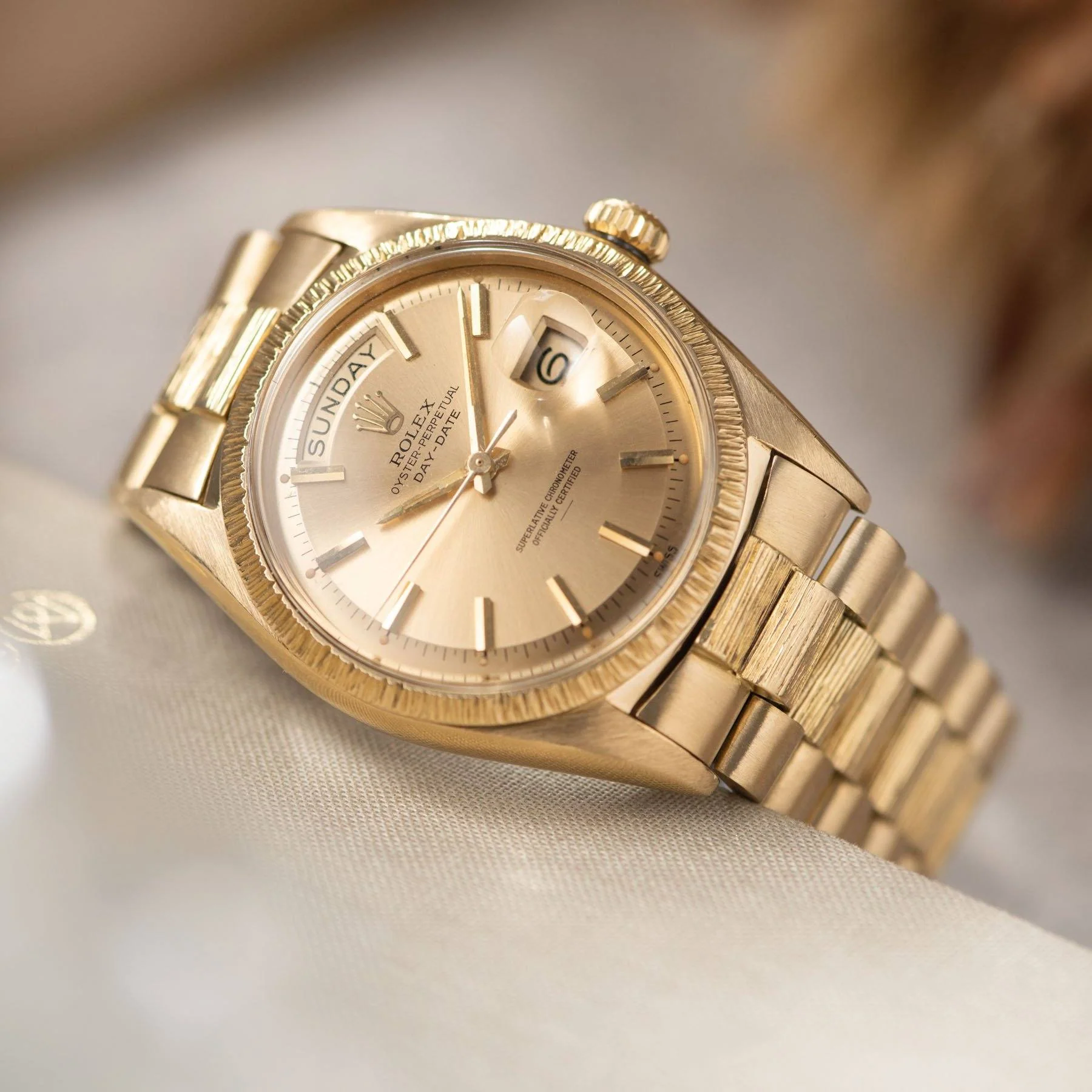 Rolex Day-Date Yellow Gold with Champagne Underline Dial 1807 - Image 5