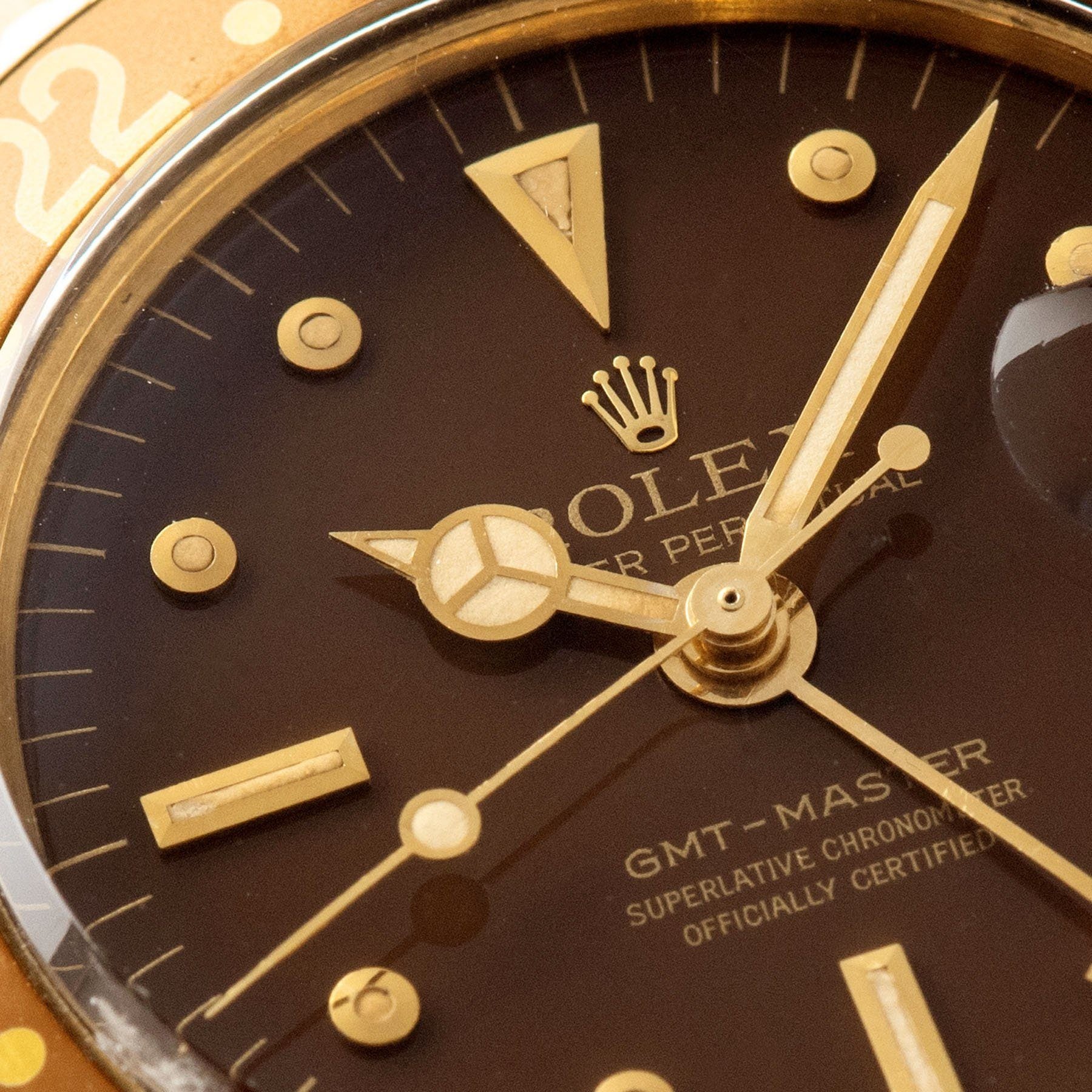 Rolex GMT Master Yellow 1675 Gold Brown Dial - Image 3