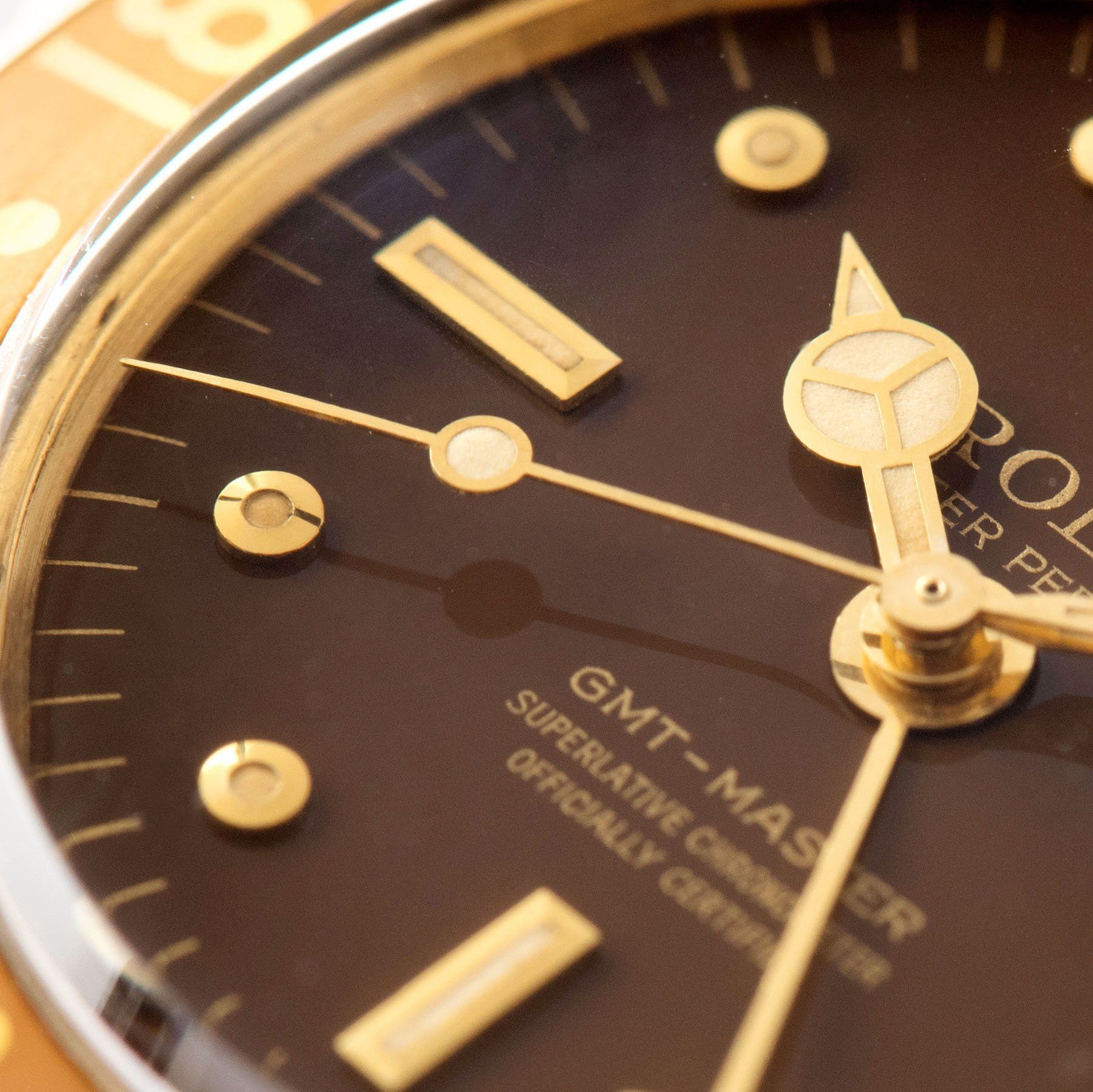 Rolex GMT Master Yellow 1675 Gold Brown Dial - Image 6