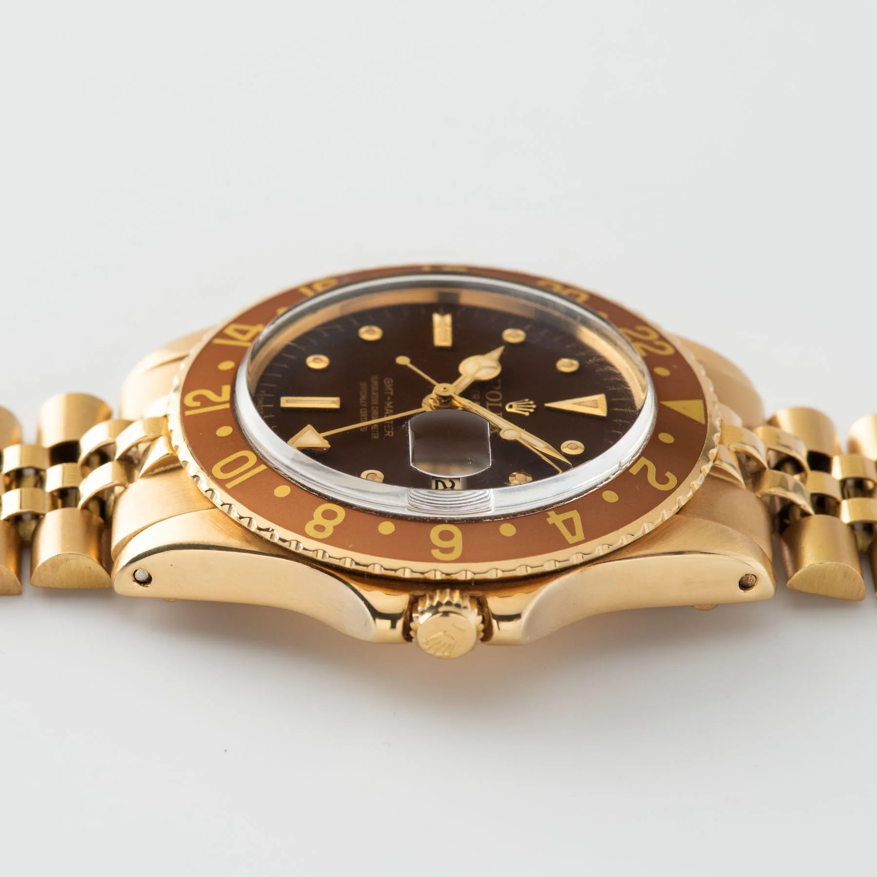 Rolex GMT Master Yellow 1675 Gold Brown Dial - Image 8