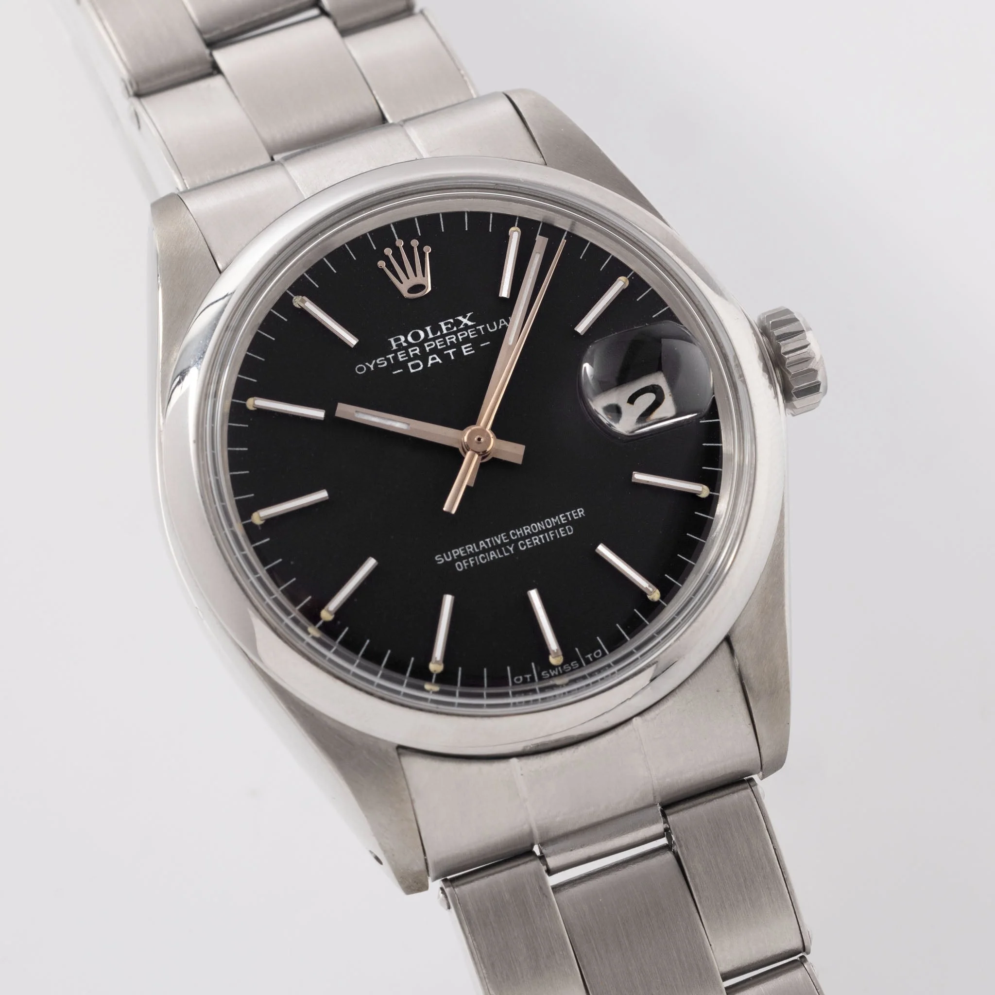 Rolex Oyster Perpetual Date Black Sigma Dial Ref 1500 - Image 3