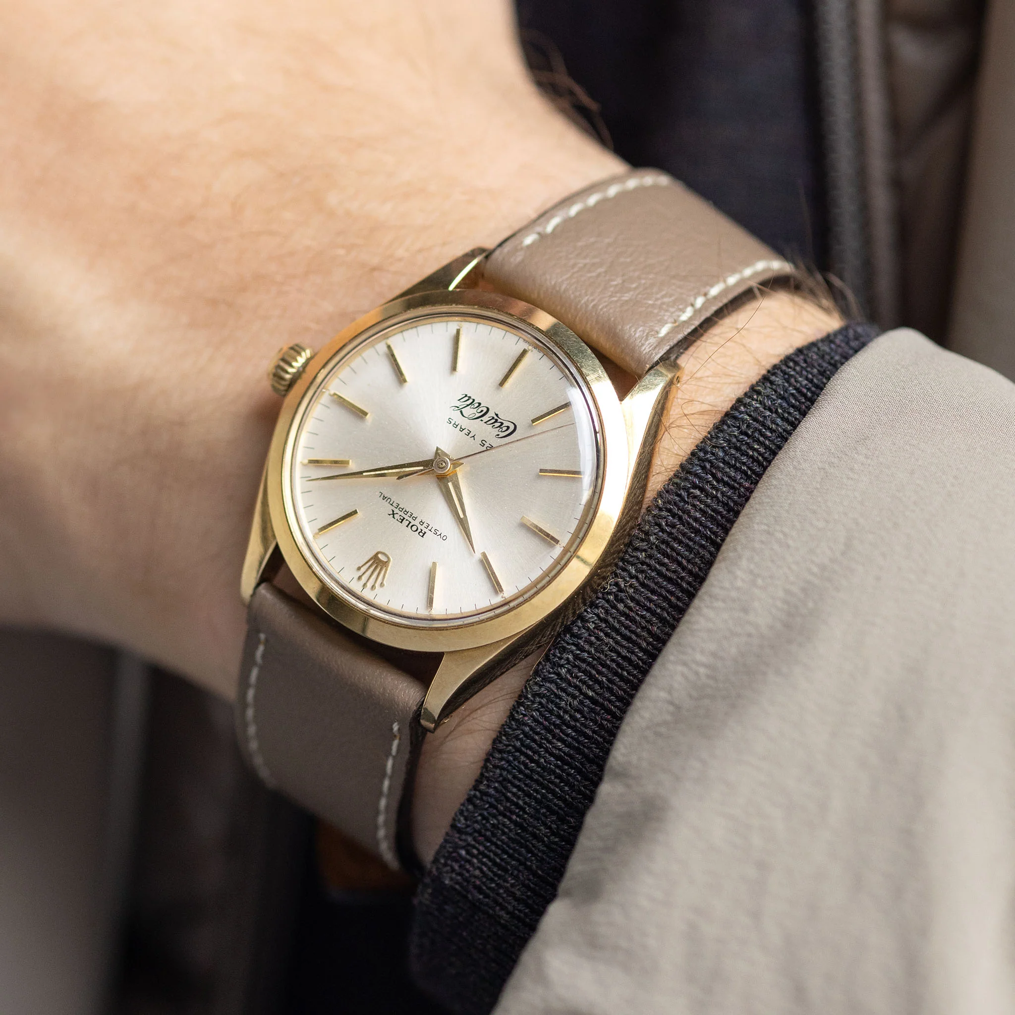 Rolex Oyster Perpetual Ref. 1002 ‘Coca Cola 25 Years’ Dial in 14K Yellow Gold - Image 3