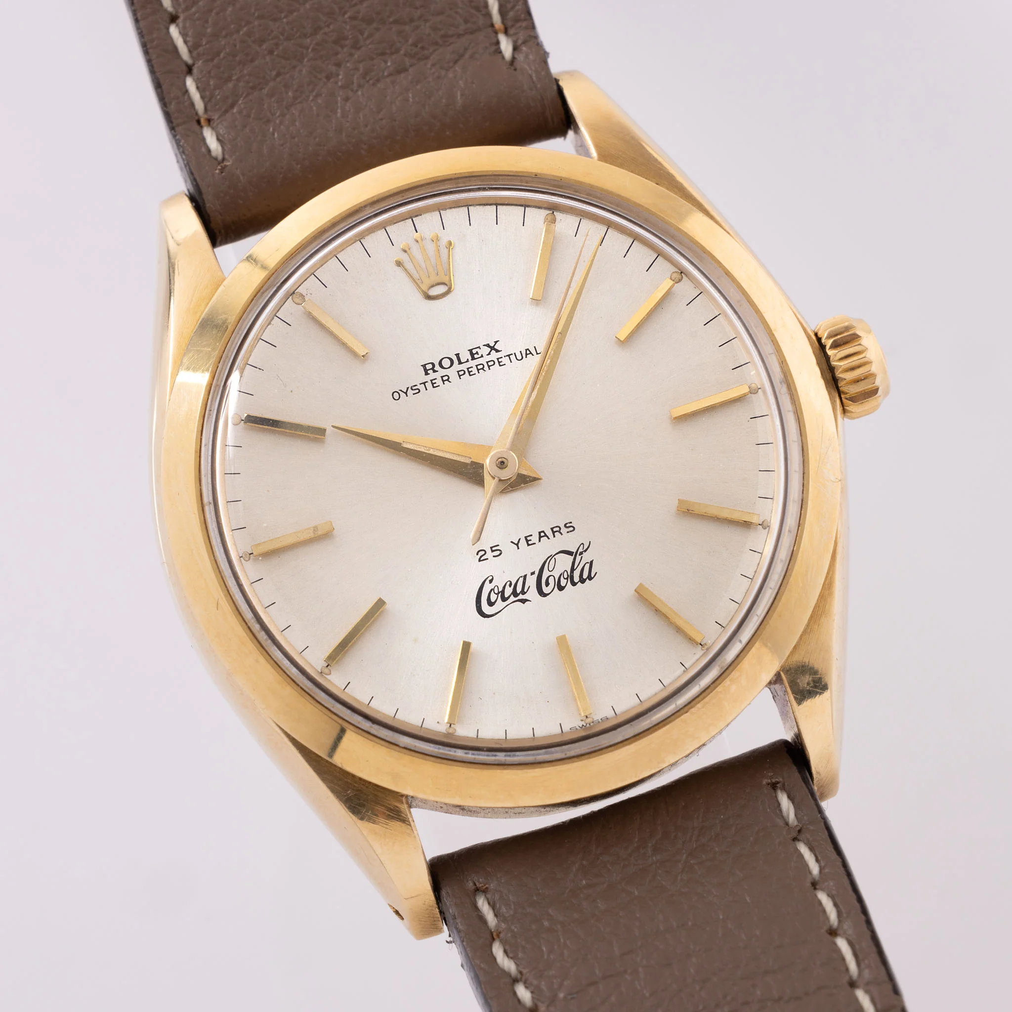 Rolex Oyster Perpetual Ref. 1002 ‘Coca Cola 25 Years’ Dial in 14K Yellow Gold - Image 4