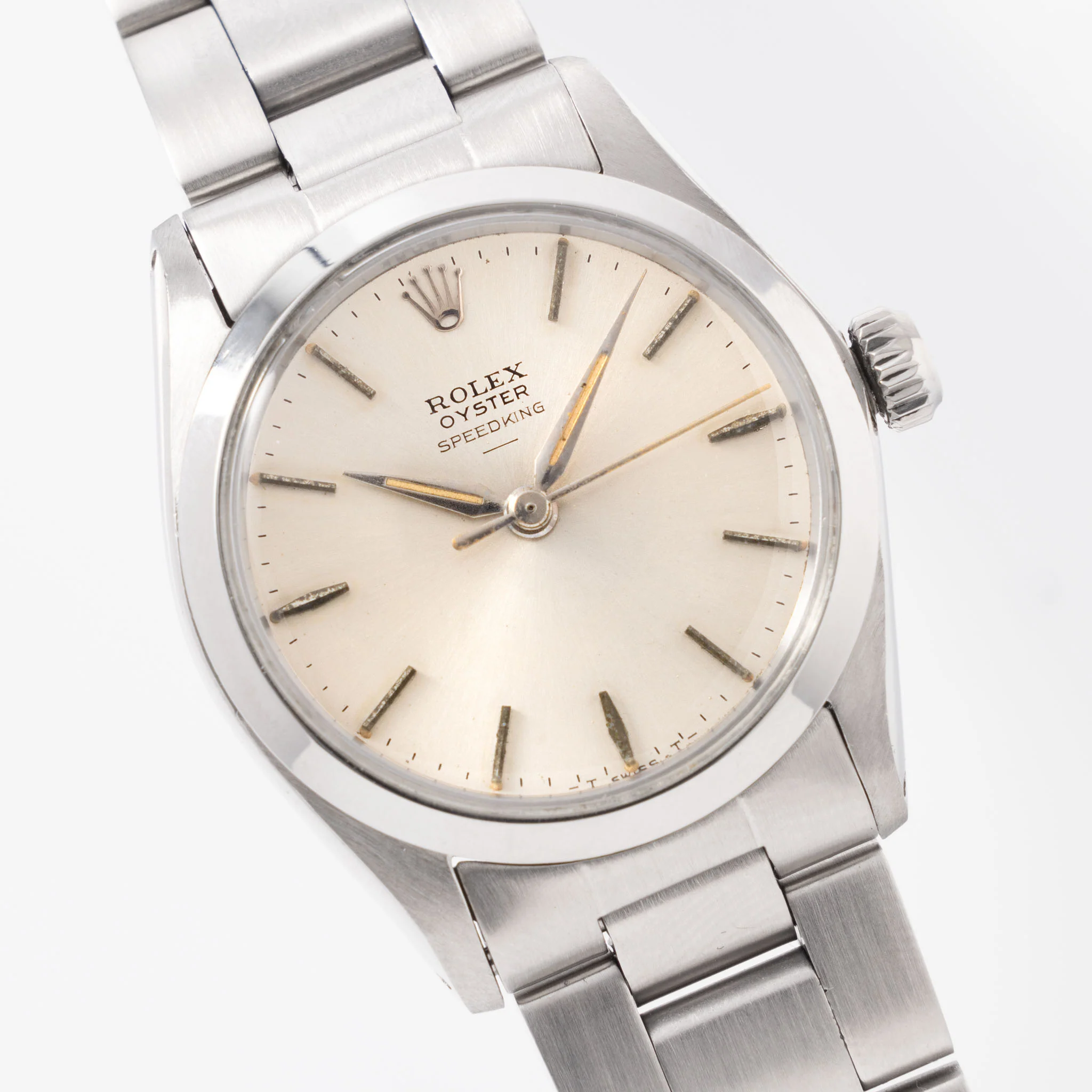 Rolex Oyster Speedking Underline Dial Military Provenance Ref 6430 - Image 4