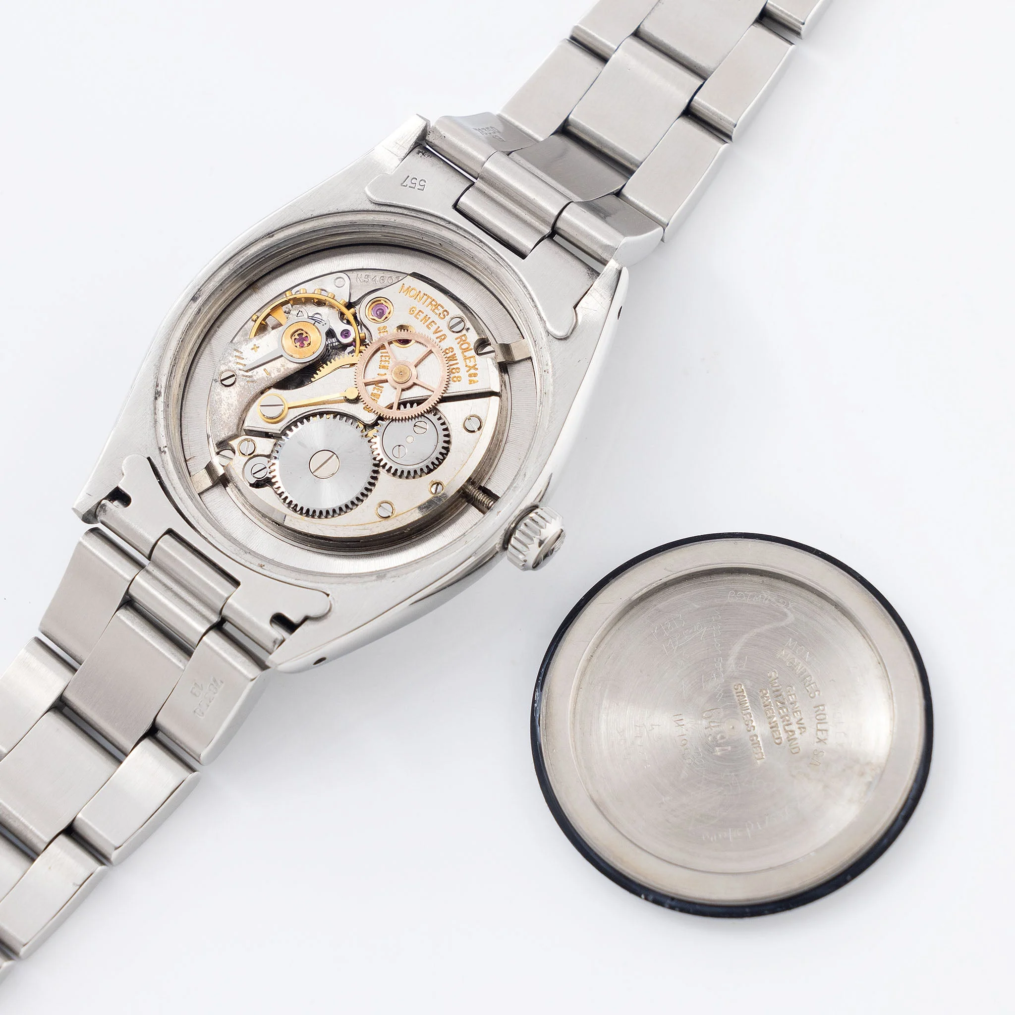 Rolex Oysterdate Precision Arabic Numerals White Waffle Dial Ref. 6494 - Image 9