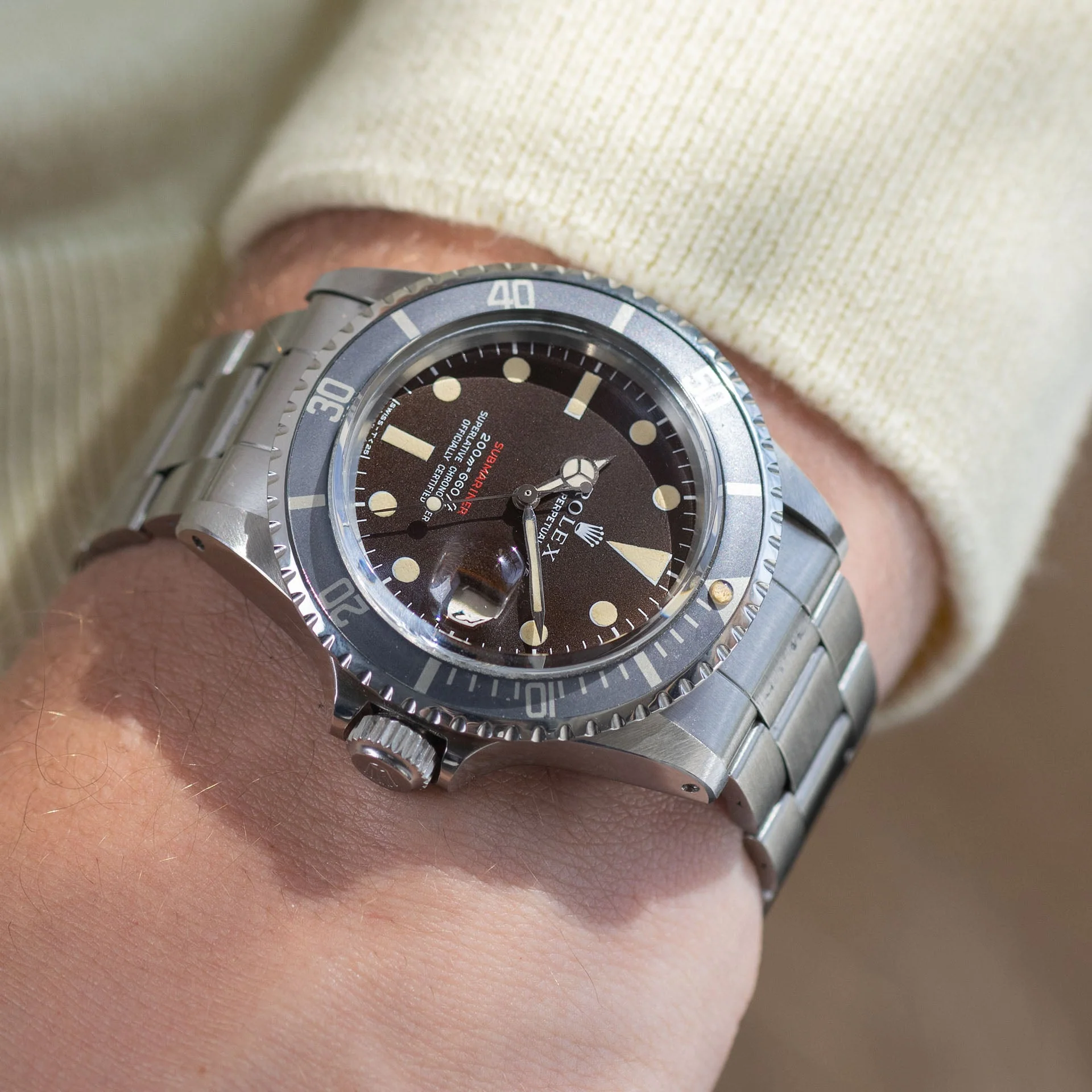 Rolex Red Submariner Date 1680 Tropical Mk 2 Dial Box and Papers - Image 11