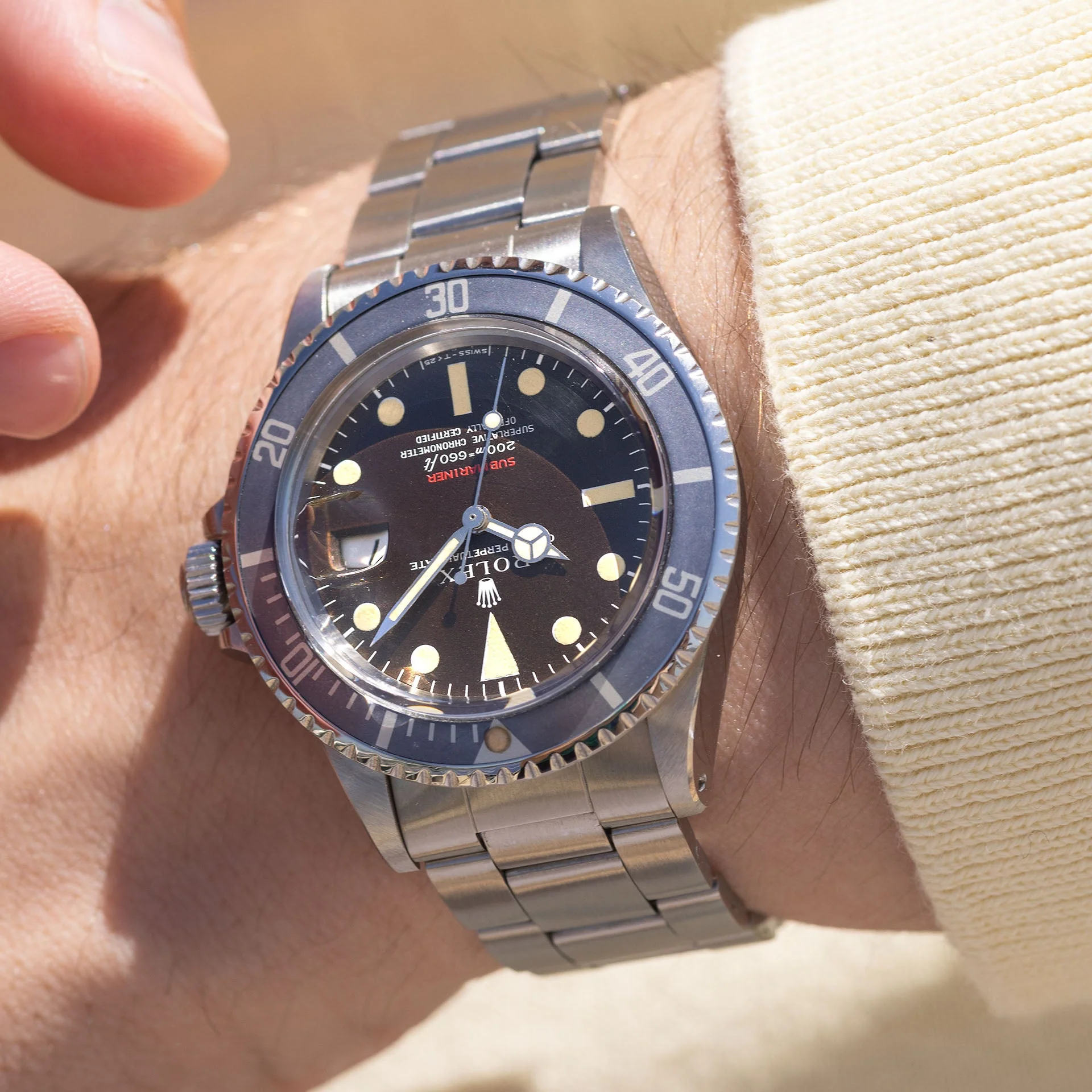 Rolex Red Submariner Date 1680 Tropical Mk 2 Dial Box and Papers - Image 17