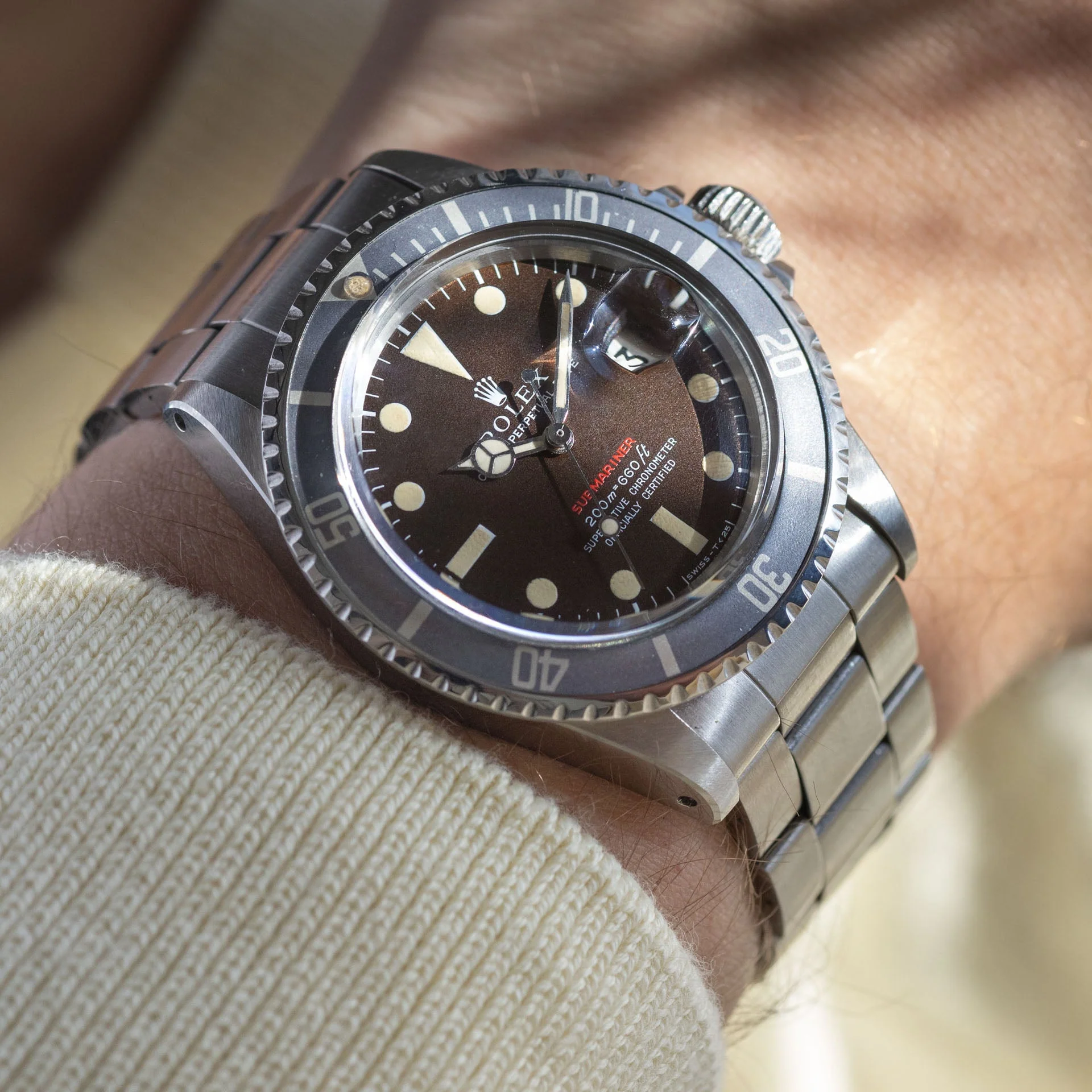 Rolex Red Submariner Date 1680 Tropical Mk 2 Dial Box and Papers - Image 6