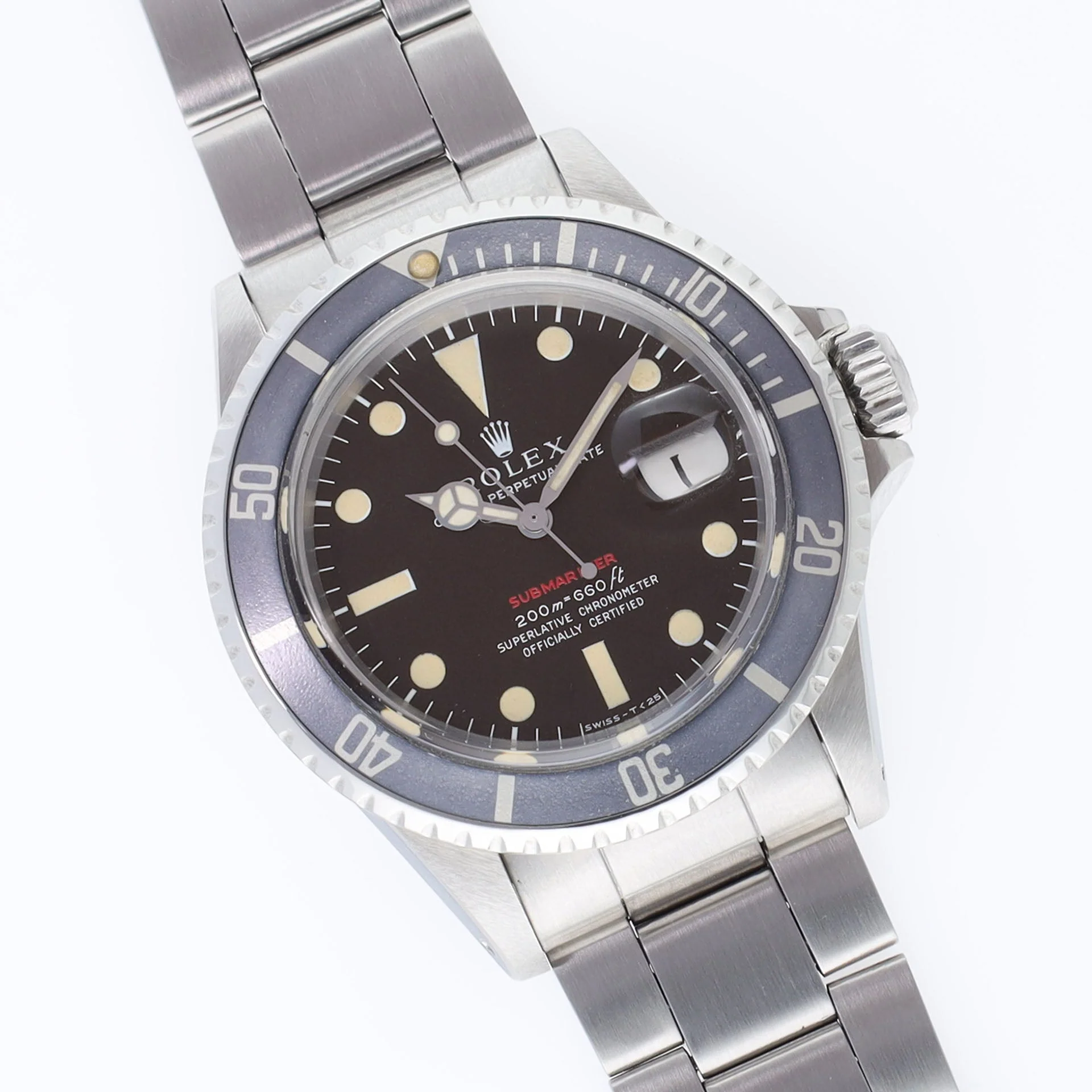 Rolex Red Submariner Date 1680 Tropical Mk 2 Dial Box and Papers - Image 9
