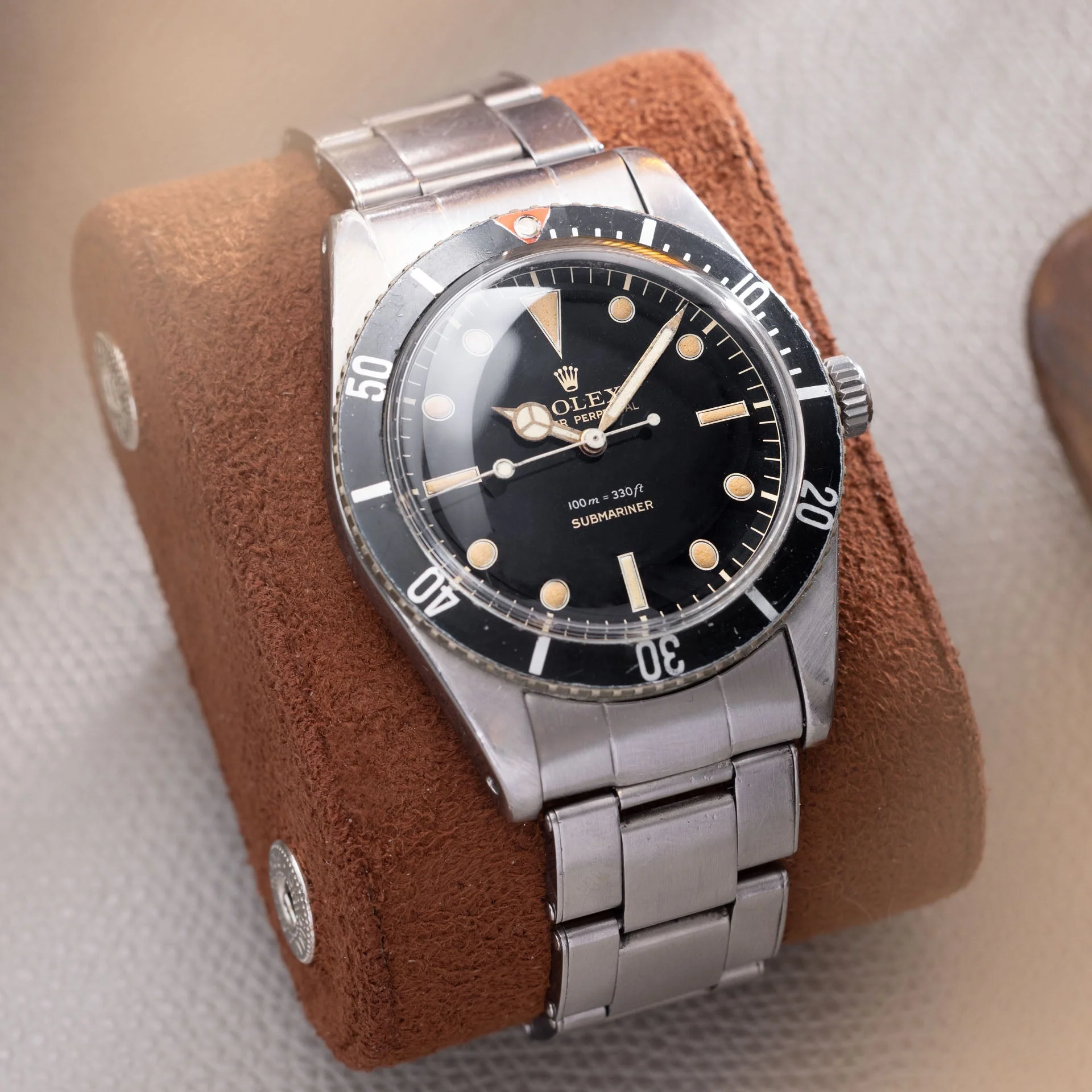 Rolex Submariner 6536-1 Gilt Dial Red Triangle Bezel Insert - Image 3