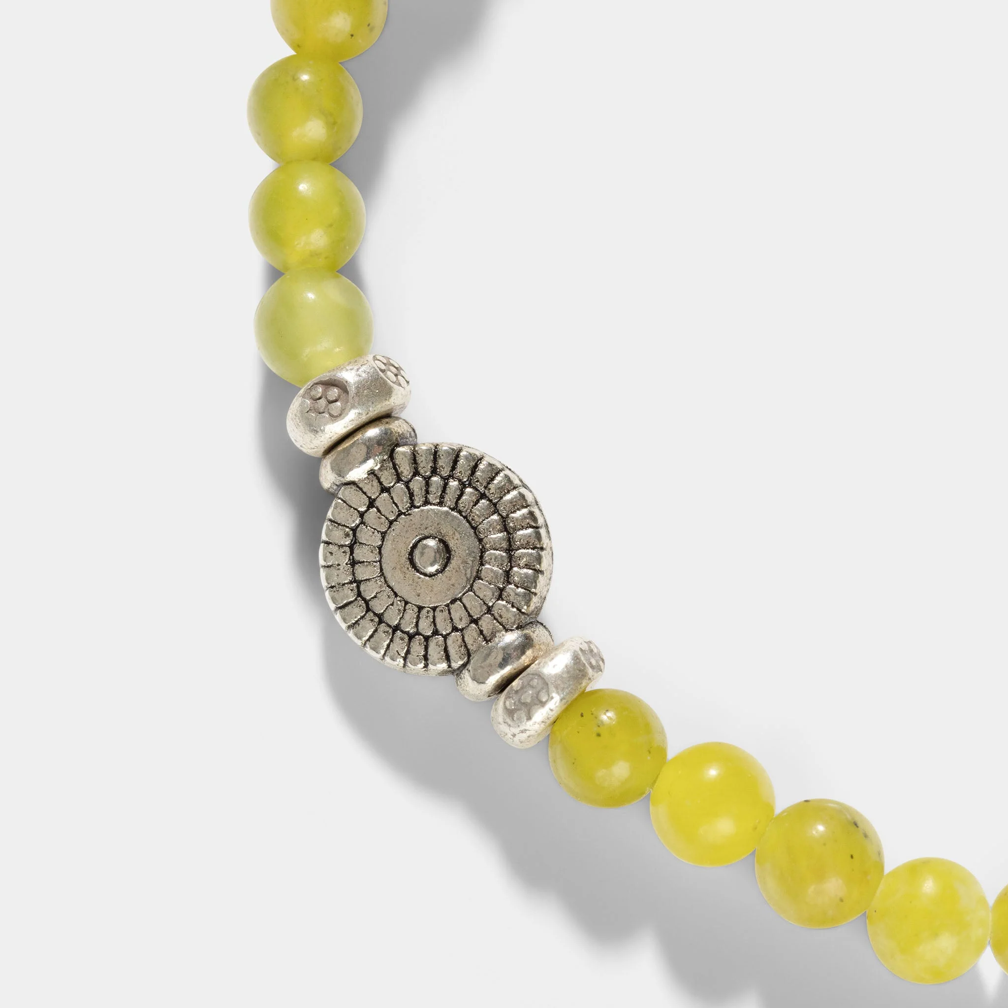 Sun Wheel - Serpentine and Silver Bracelet - Image 3