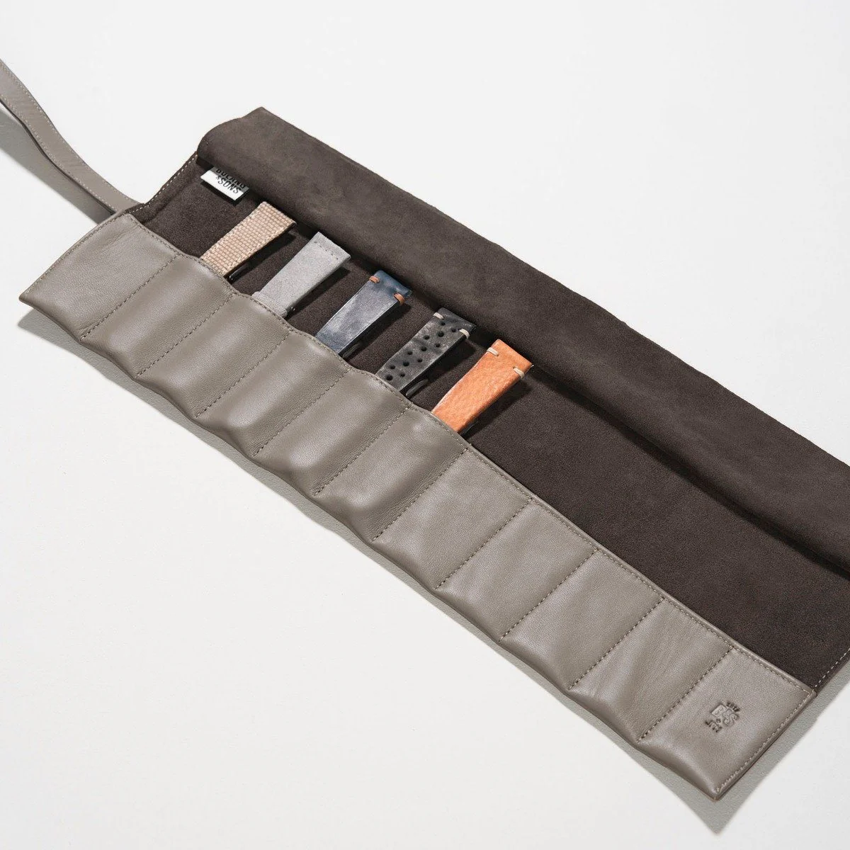 Taupe Leather Strap Roll - Image 7