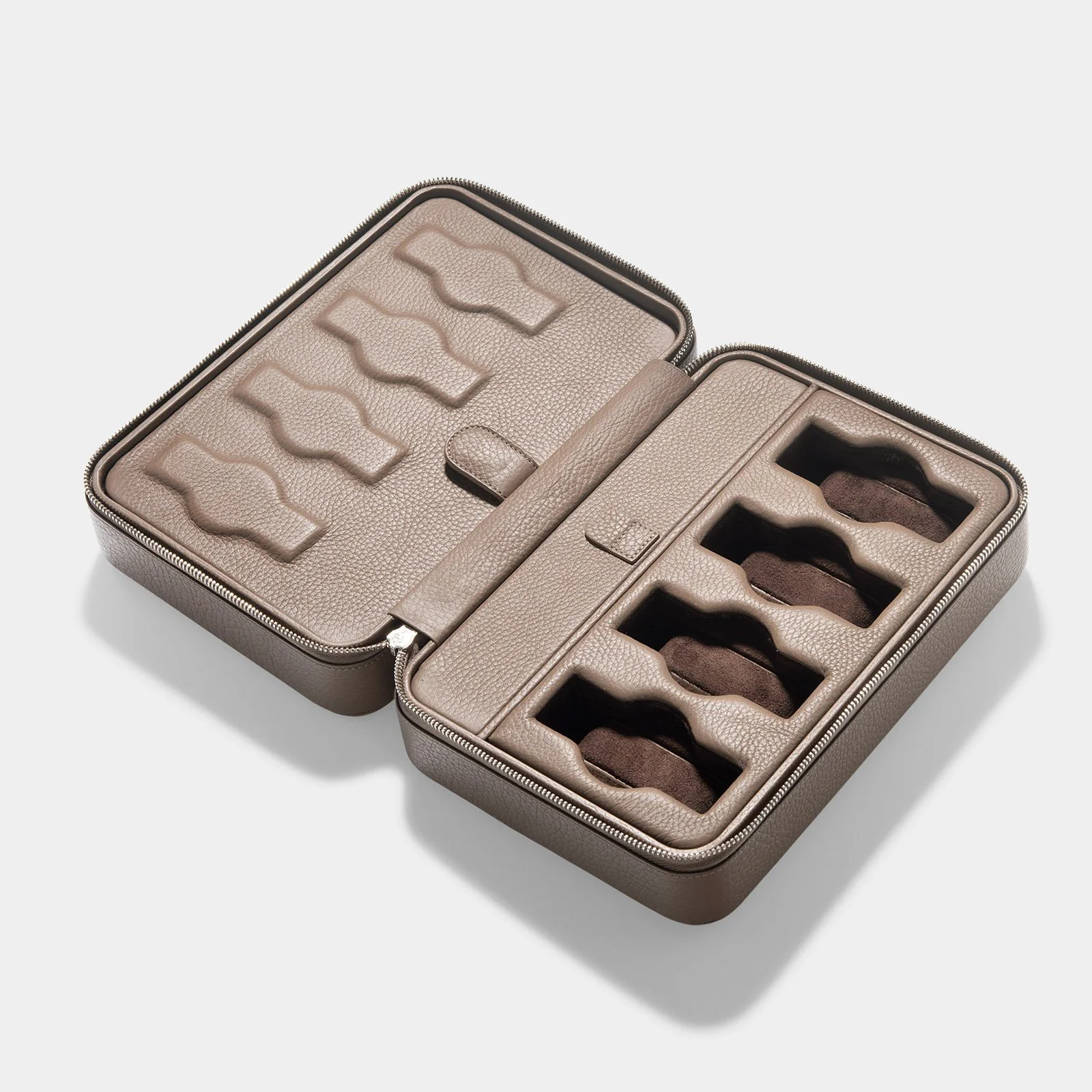 Taupe Luxury Leather Watch Box by JPM - Image 10