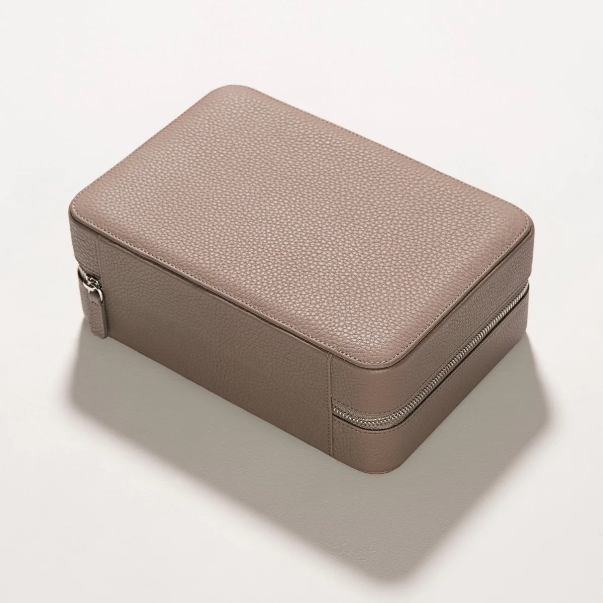 Taupe Luxury Leather Watch Box by JPM - Image 5