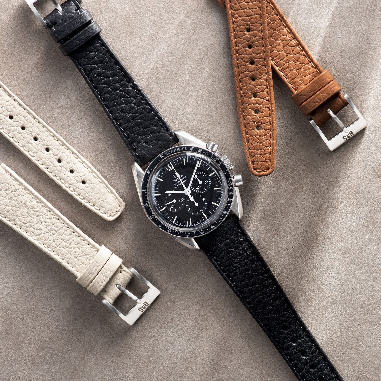 Taurillon Black Speedy Leather Watch Strap - Image 11