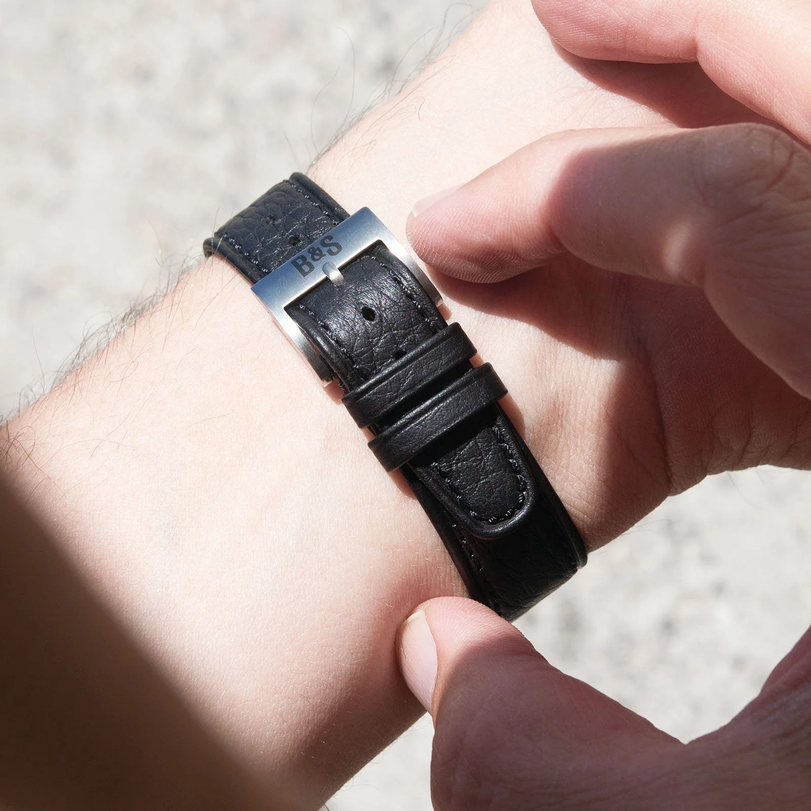 Taurillon Black Speedy Leather Watch Strap - Image 5