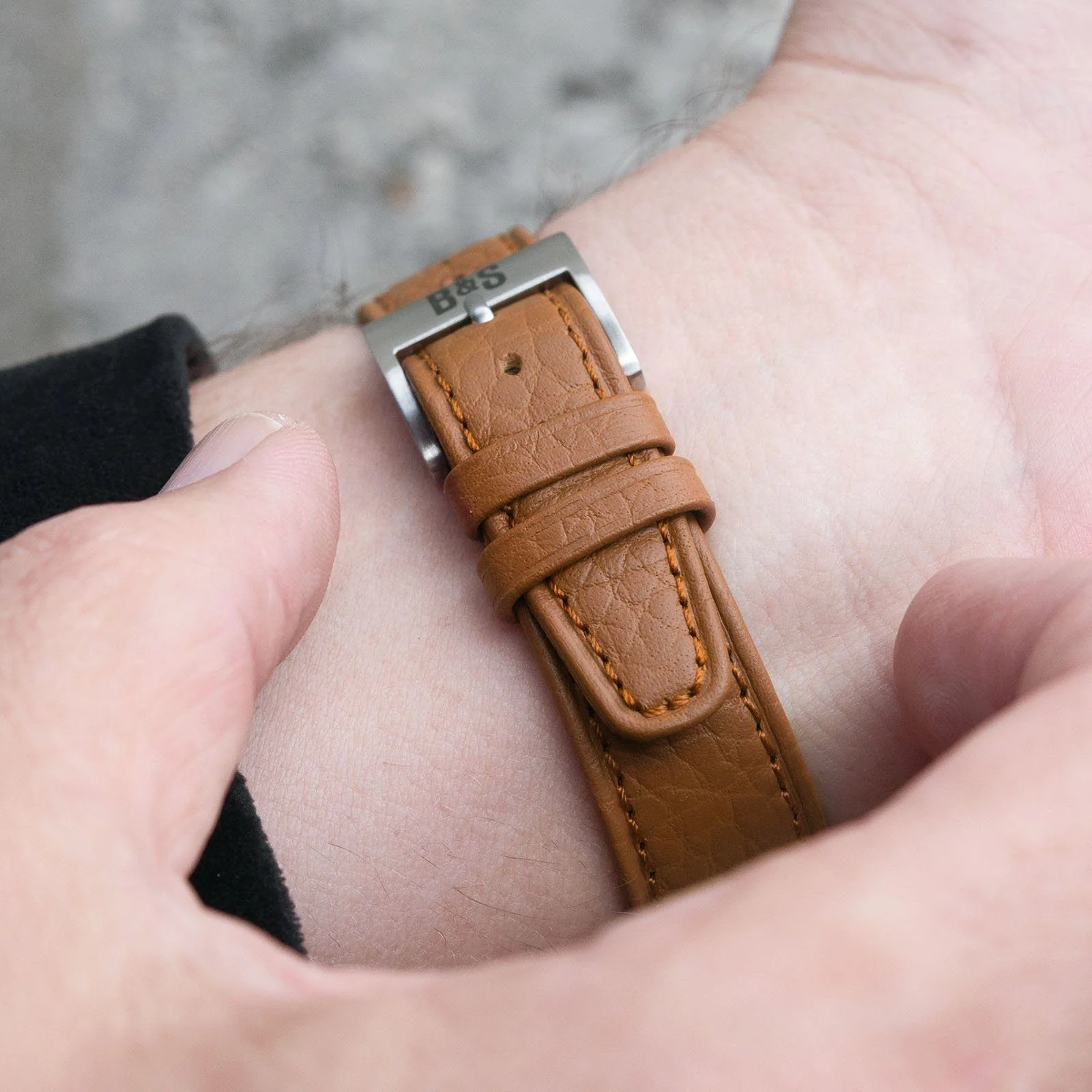 Taurillon Brown Speedy Leather Watch Strap - Image 6