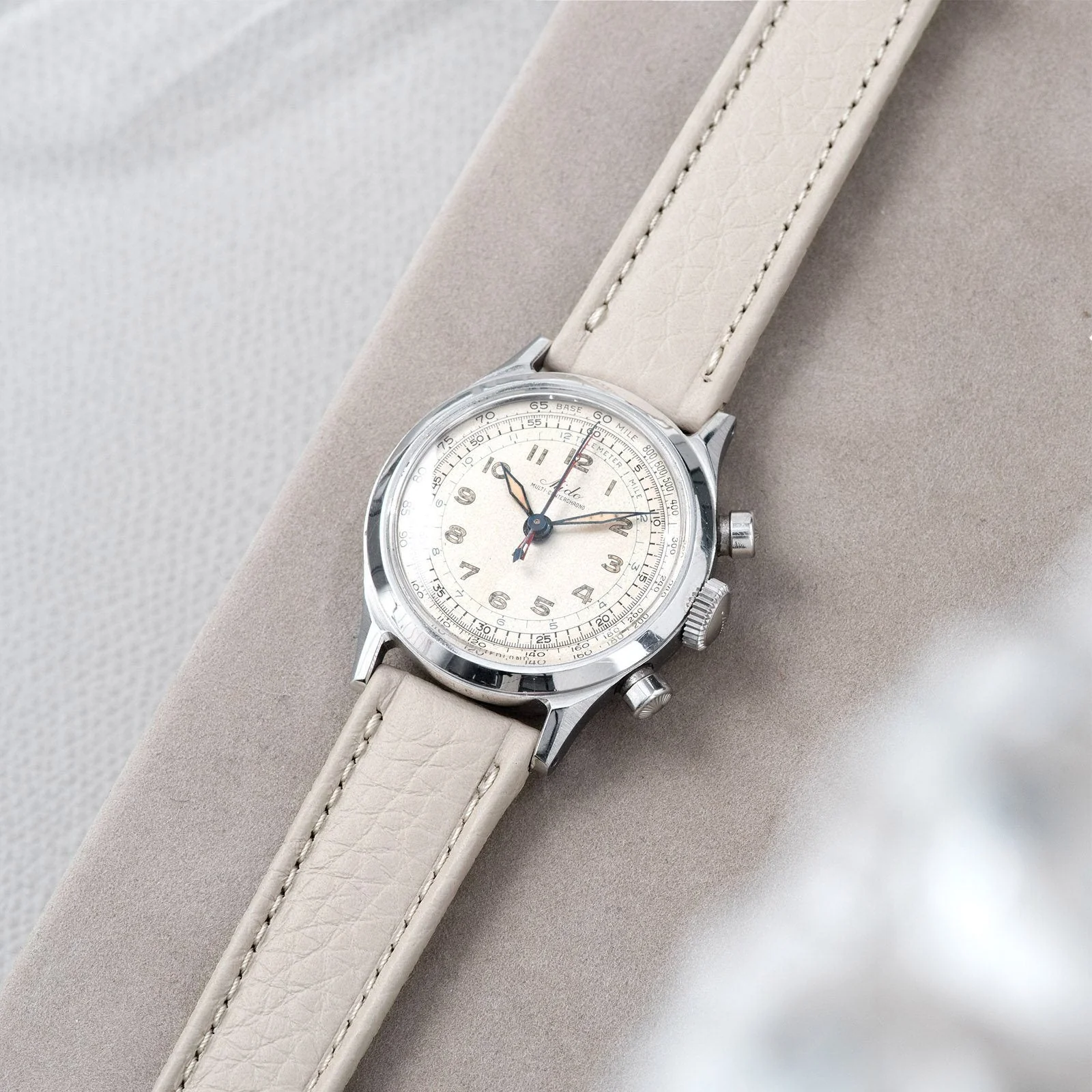 Taurillon Creme Heritage Leather Watch Strap - Image 6