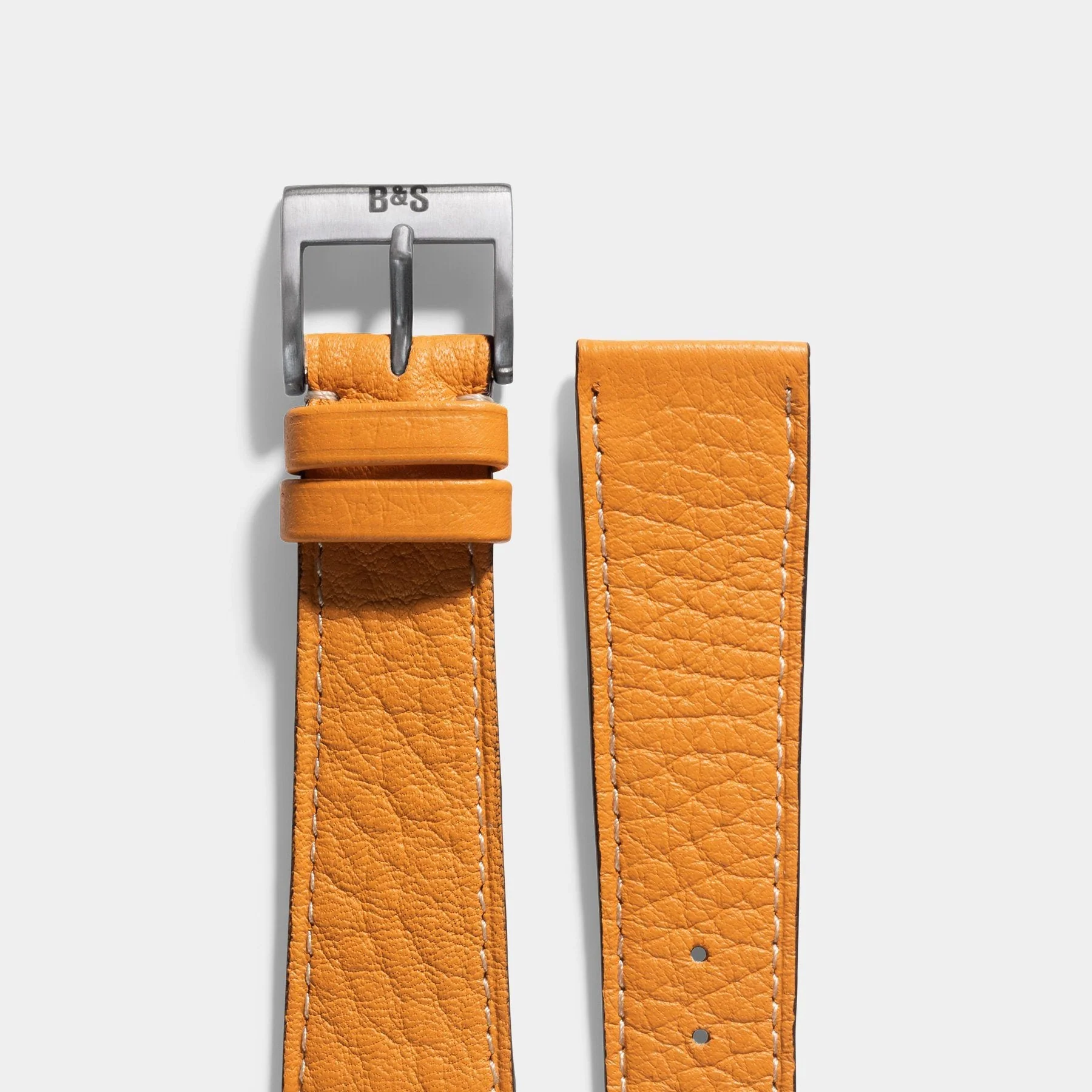 Taurillon Moutarde Leather Watch Strap - Image 3
