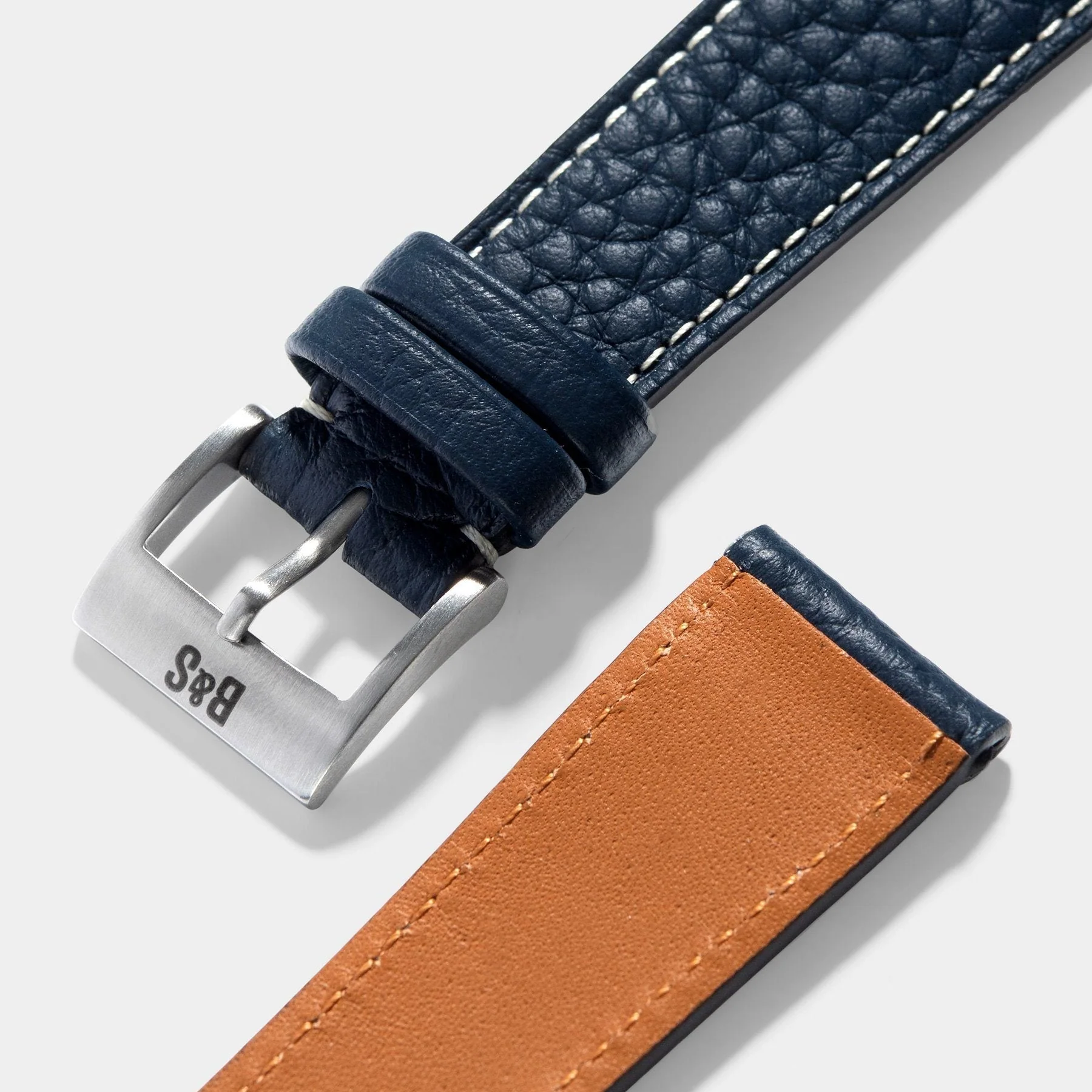 Taurillon Nocturne Blue Leather Watch Strap - Image 6