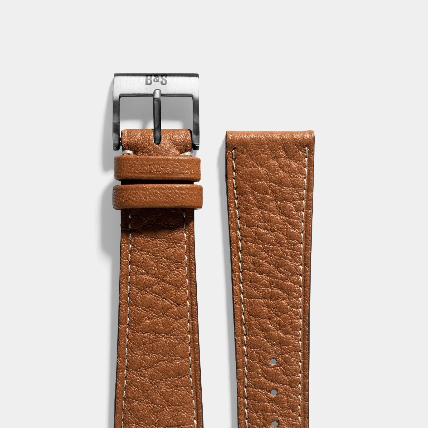 Taurillon Noisette Brown Leather Watch Strap - Image 3
