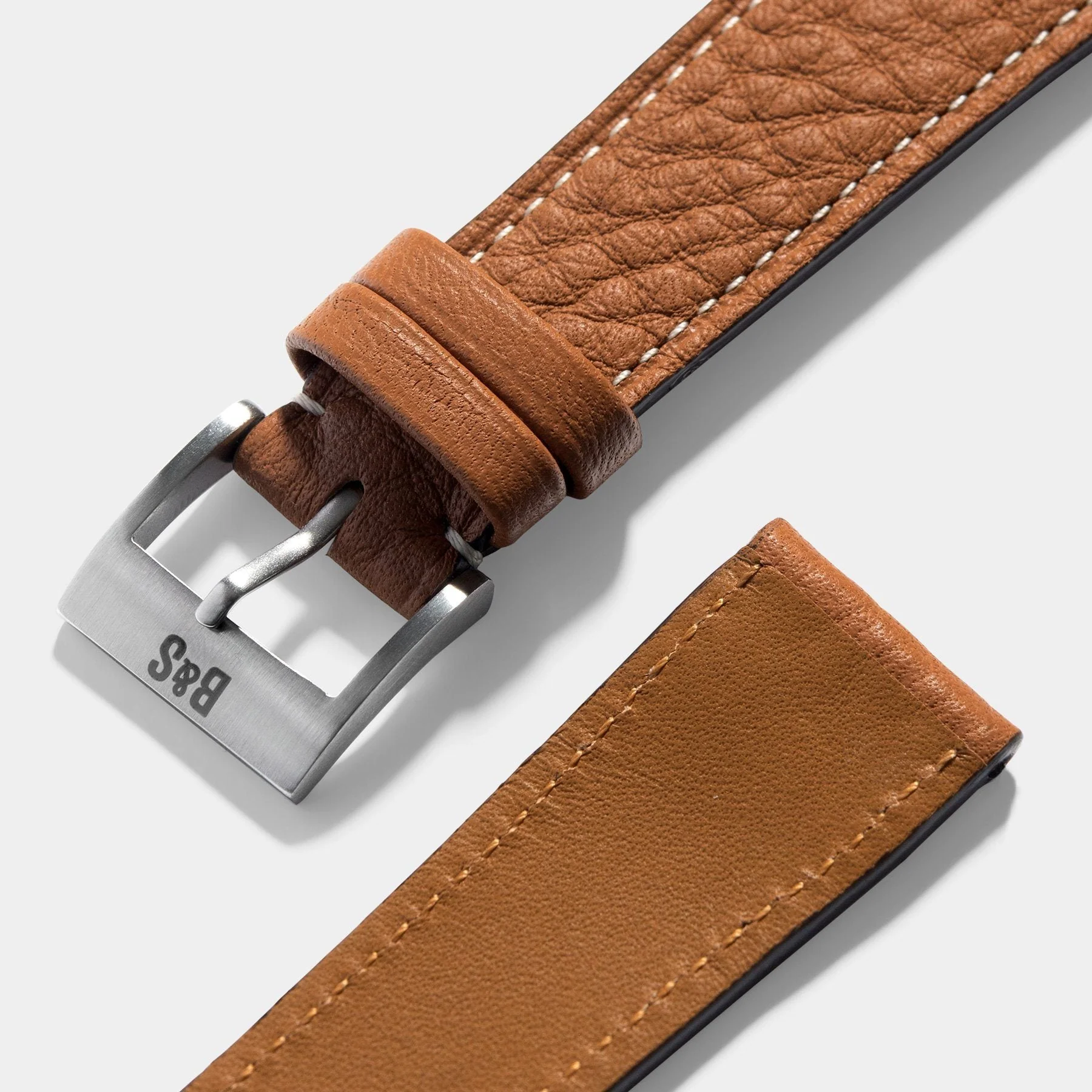 Taurillon Noisette Brown Leather Watch Strap - Image 5
