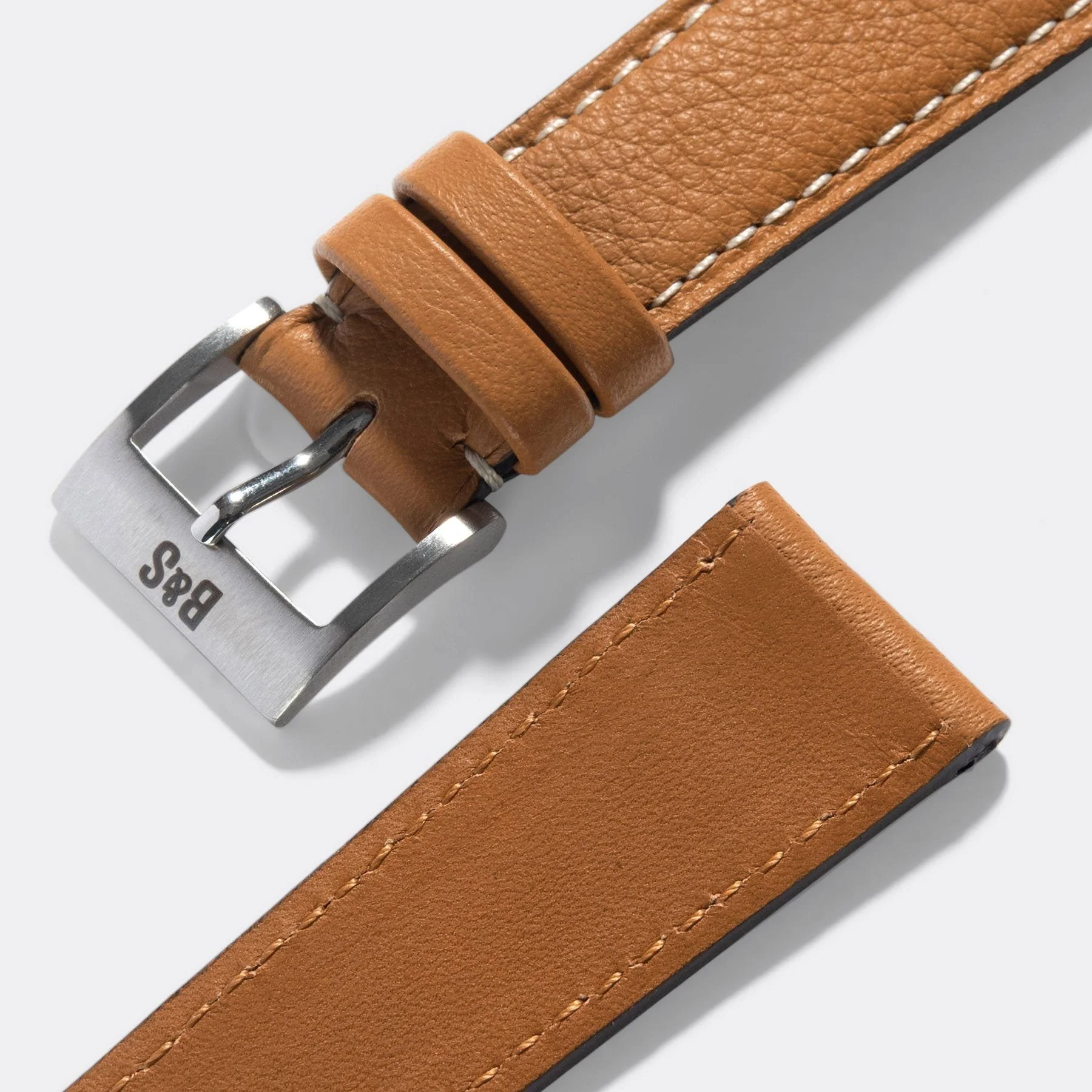 Tawny Brown Leather Watch Strap - Image 4