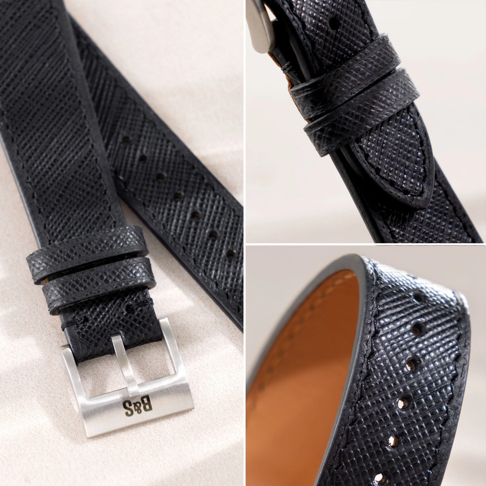 The Barcelona Saffiano Leather Watch Strap - Jubilee Edition - Image 5