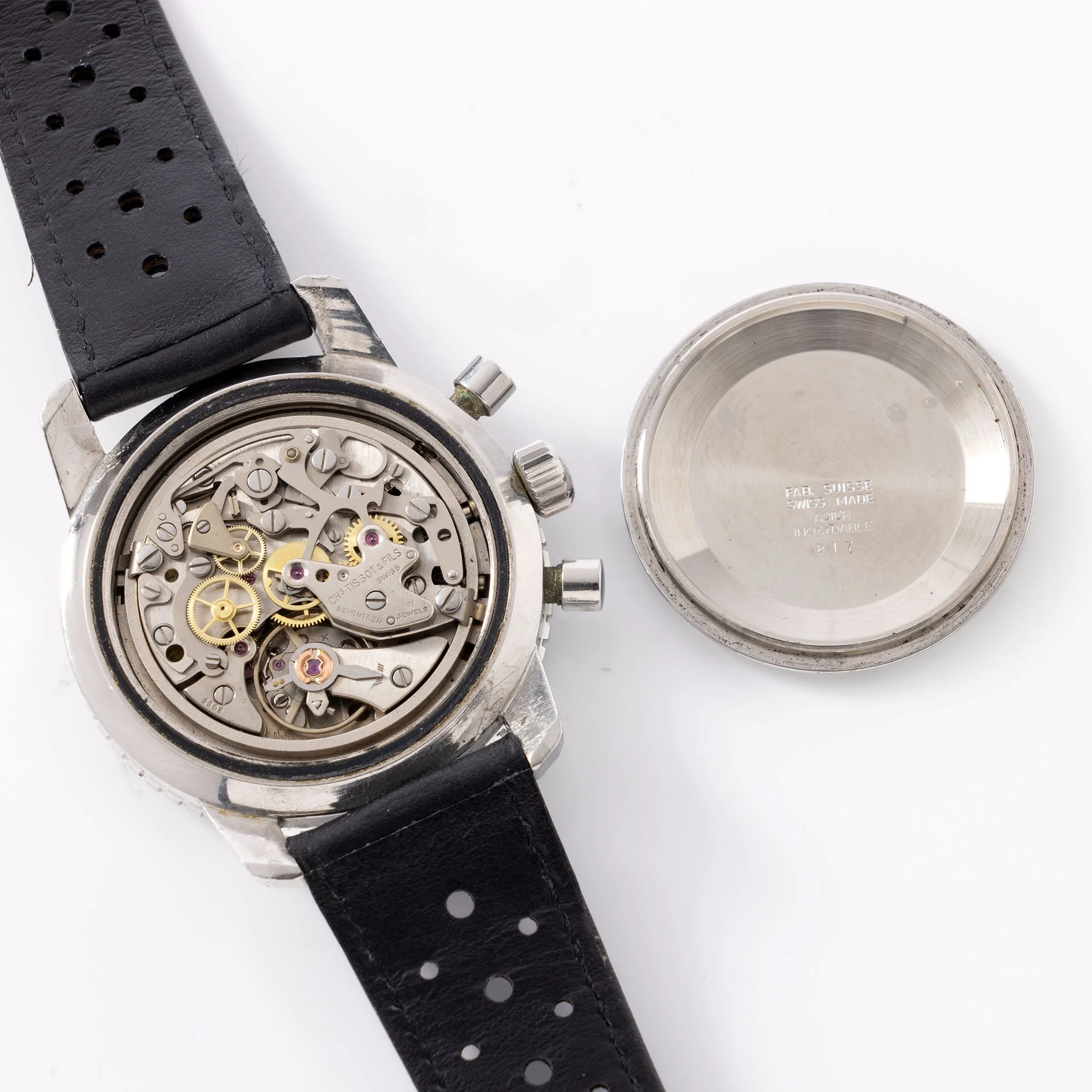 Tissot Navigator Chronograph Lemania Movement Ref 817 - Image 9