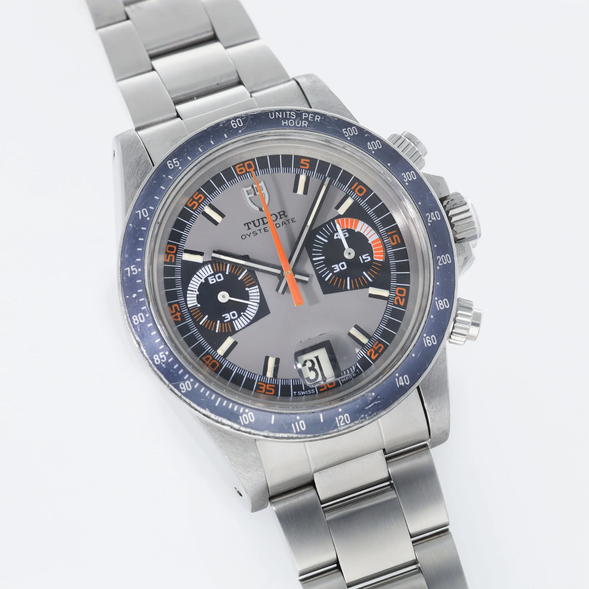 Tudor Oysterdate Chronograph 7149 Monte Carlo Grey Dial - Image 5