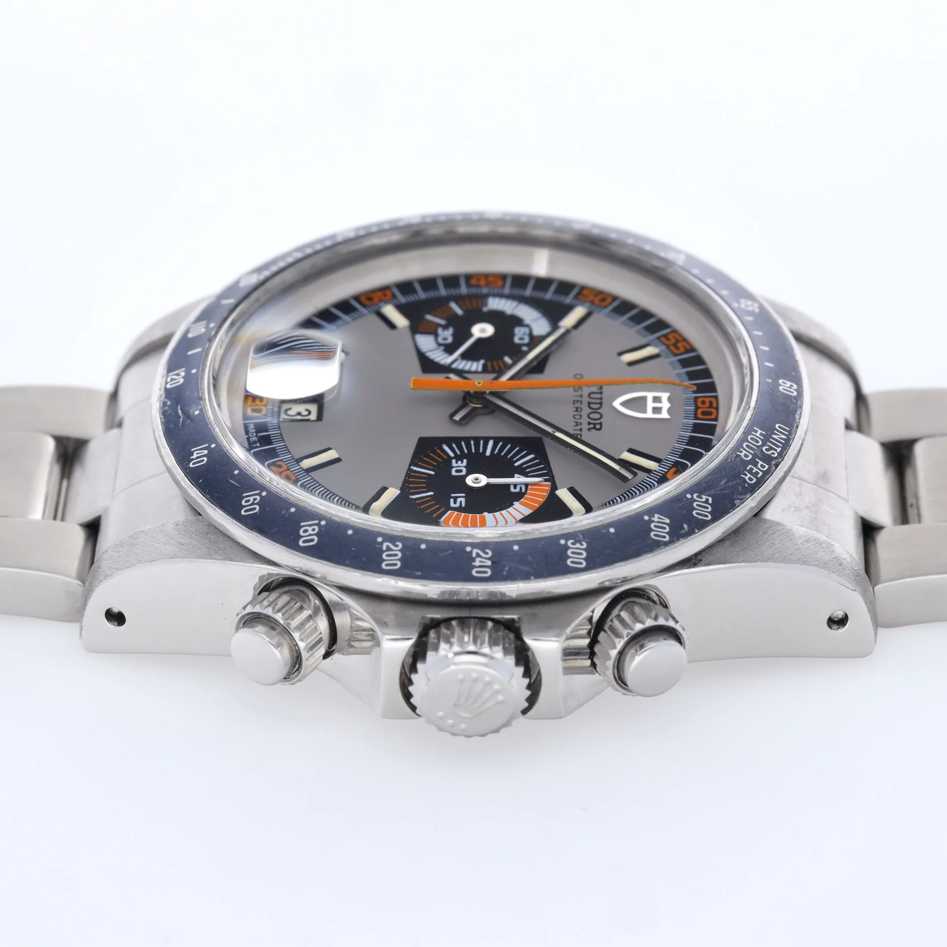 Tudor Oysterdate Chronograph 7149 Monte Carlo Grey Dial - Image 7