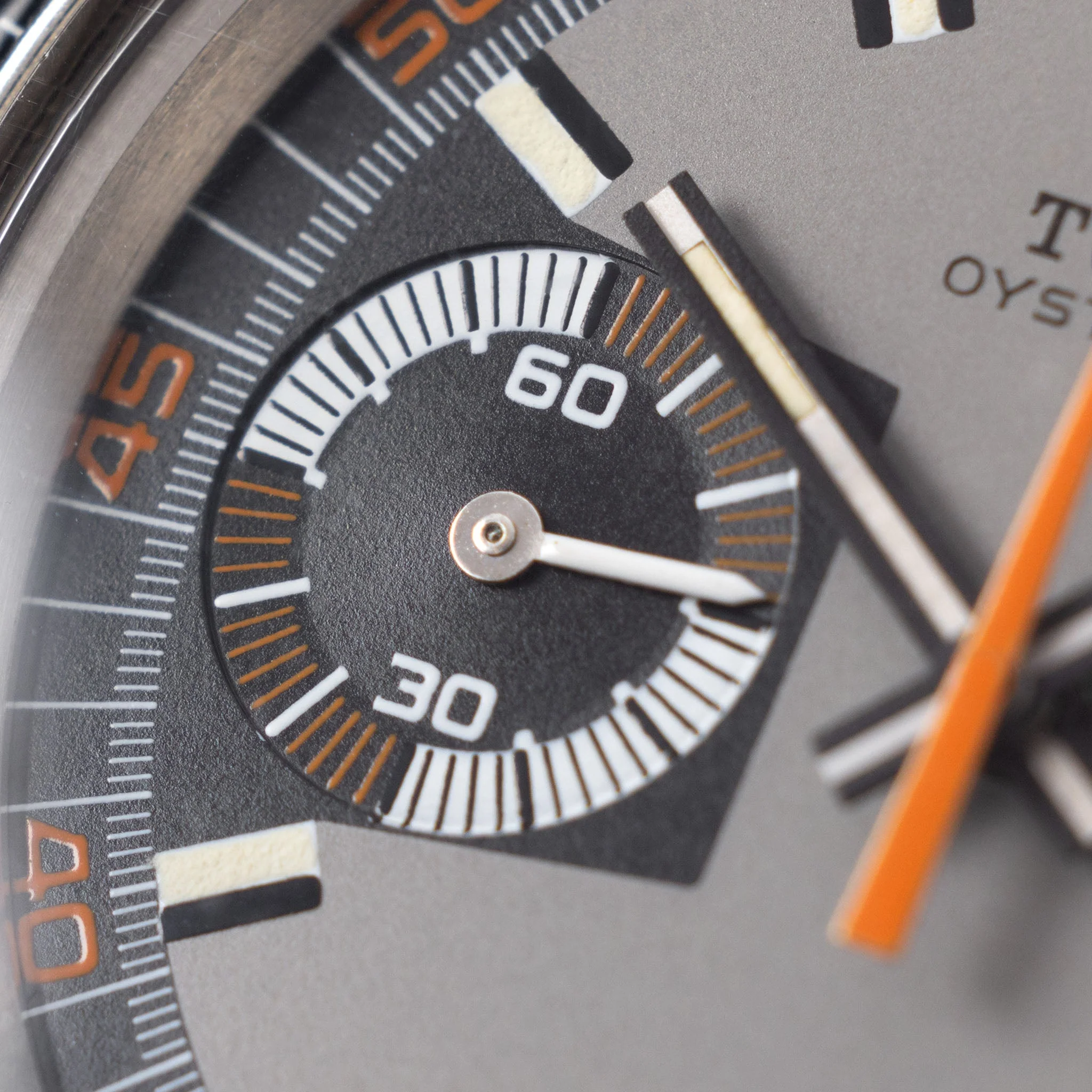 Tudor "Monte Carlo " chronograph grey dial ref 7149 / 0 “mystery  engraving “ - Image 10