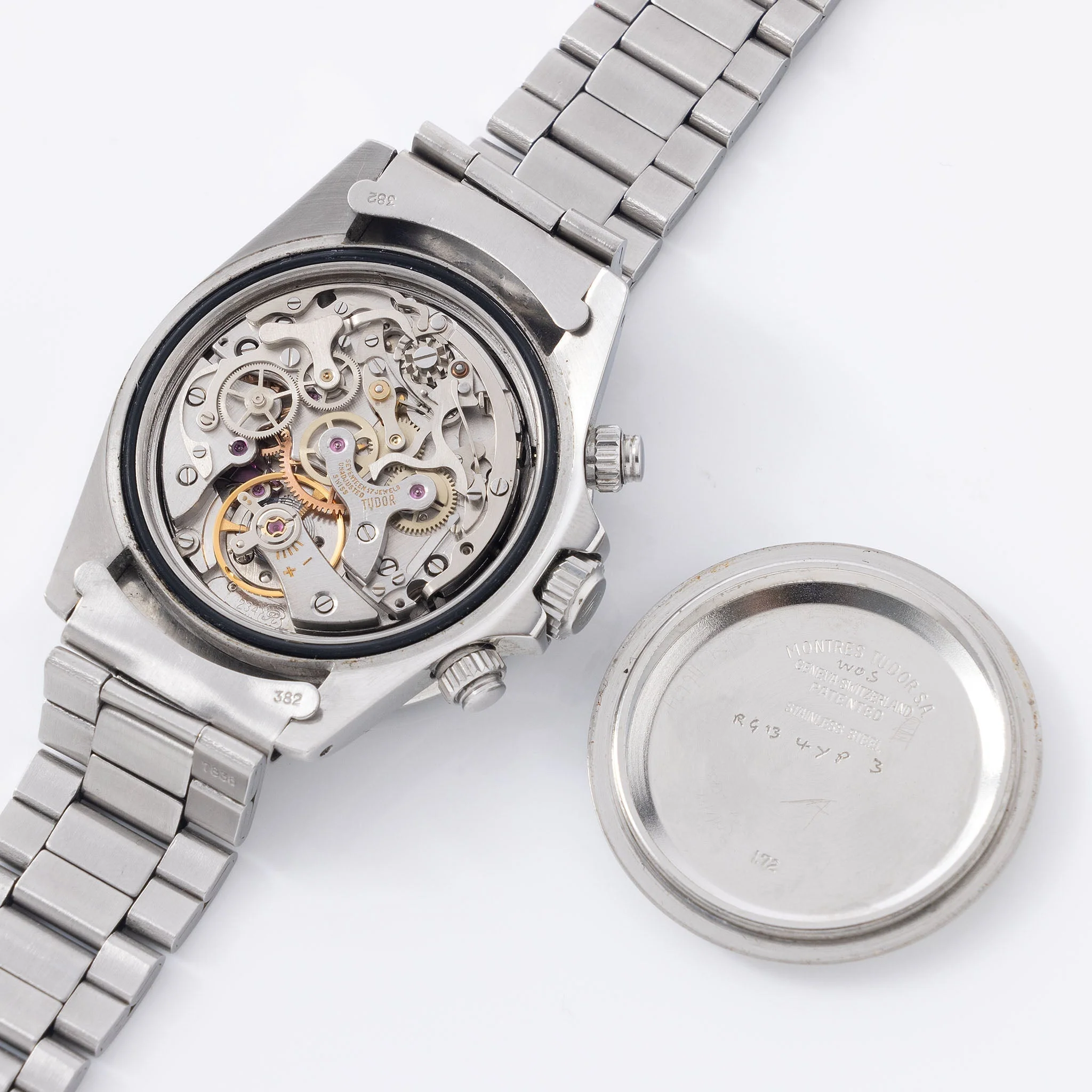 Tudor "Monte Carlo " chronograph grey dial ref 7149 / 0 “mystery  engraving “ - Image 11