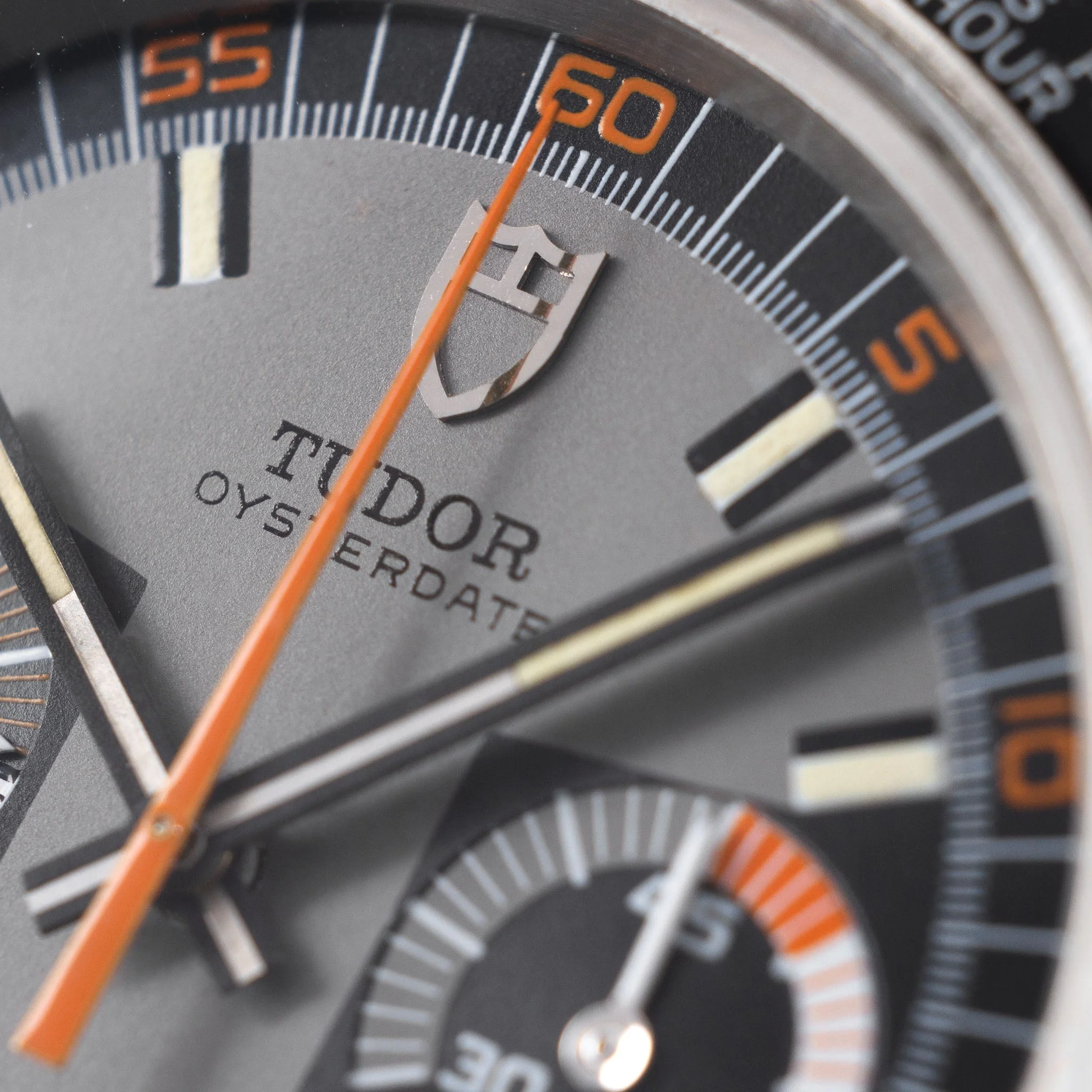 Tudor "Monte Carlo " chronograph grey dial ref 7149 / 0 “mystery  engraving “ - Image 4