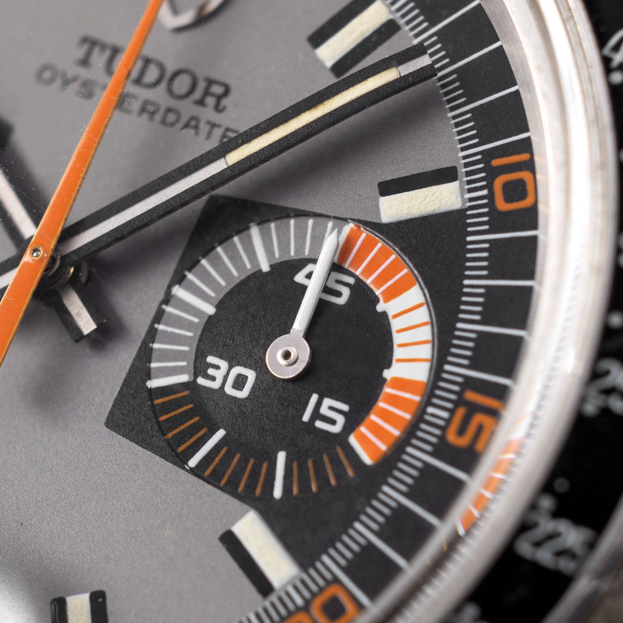 Tudor "Monte Carlo " chronograph grey dial ref 7149 / 0 “mystery  engraving “ - Image 5