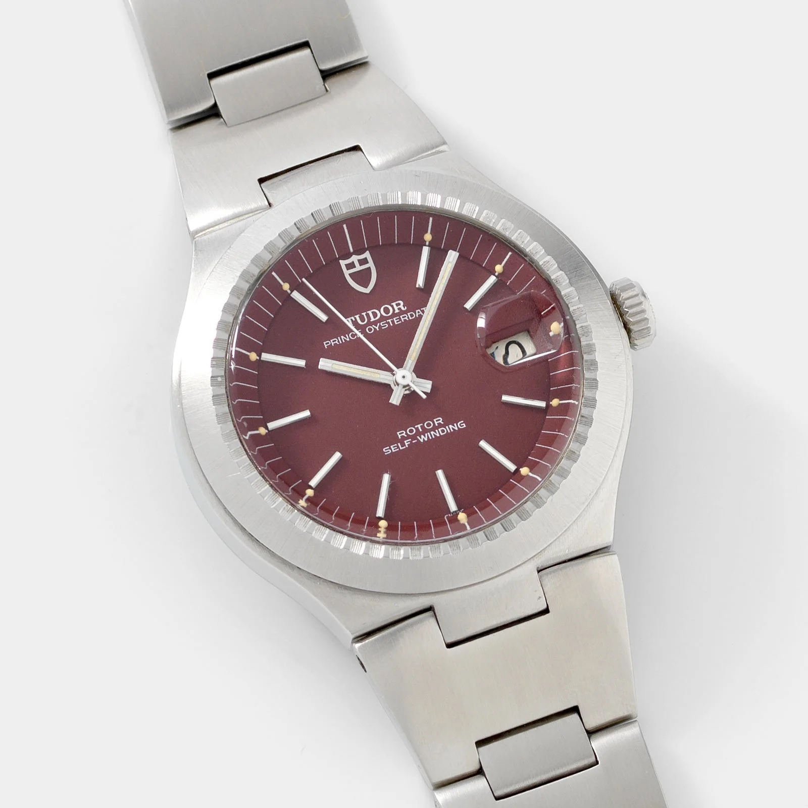 Tudor Prince Oysterdate 9121/0 Burgundy Dial with Papers - Image 3