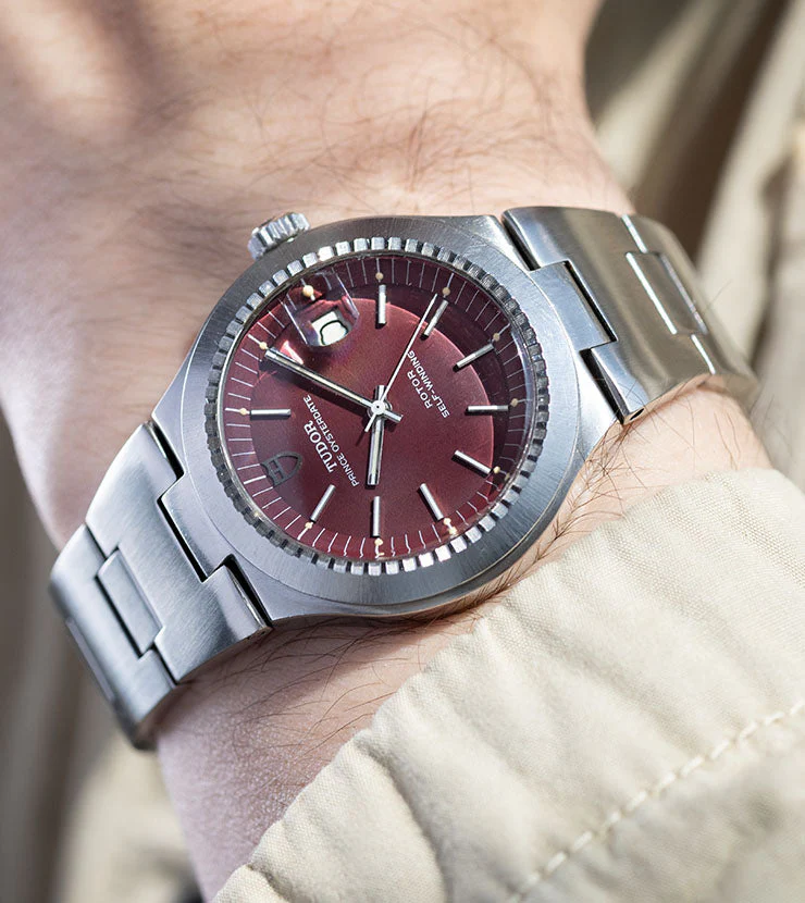 Tudor Prince Oysterdate 9121/0 Burgundy Dial with Papers - Image 9