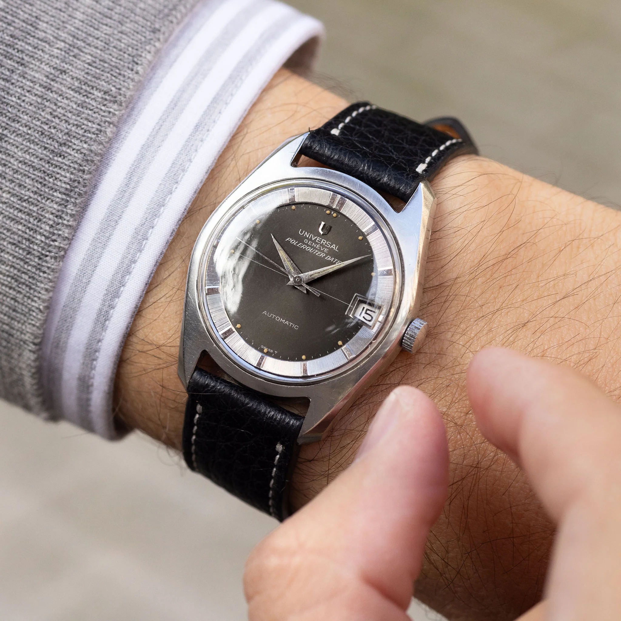 Universal Geneve Polerouter Date Ref 869113/04 - Image 3