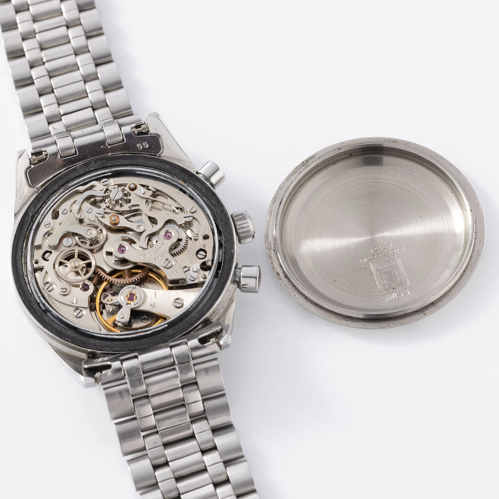 Universal Geneve Uni-Compax 884100/02 "Big Eye" White Dial - Image 9