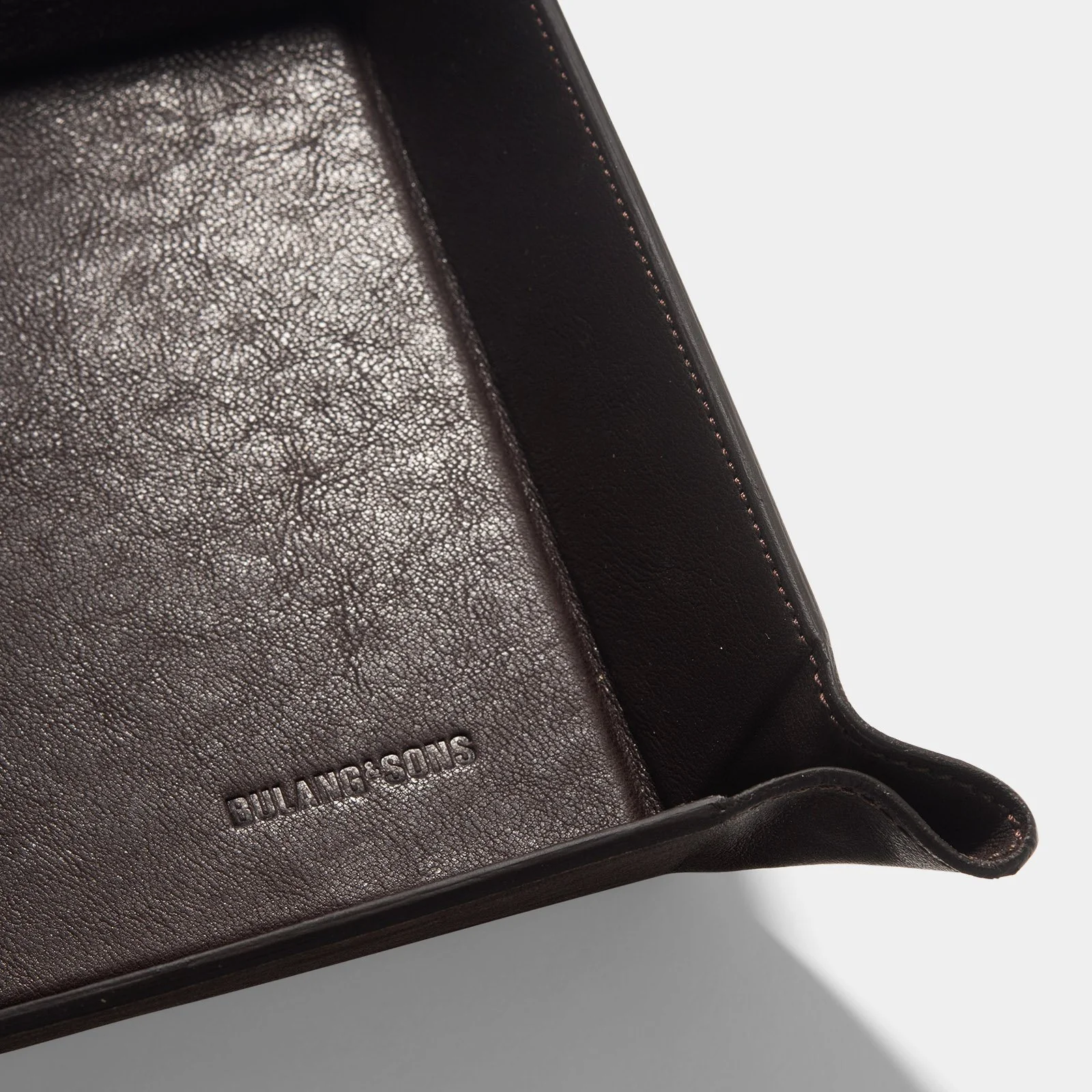 Washed Brown Big Leather Valet Tray - Image 3