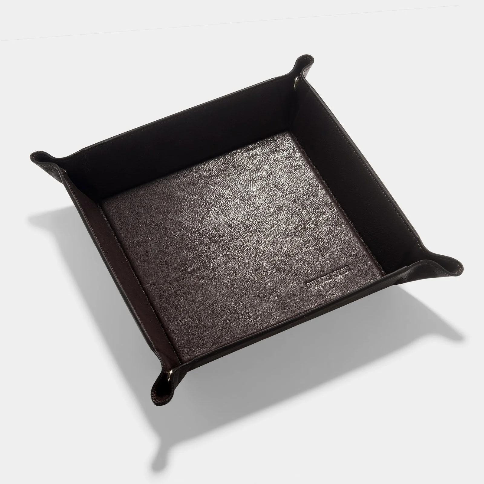 Washed Brown Big Leather Valet Tray - Image 7