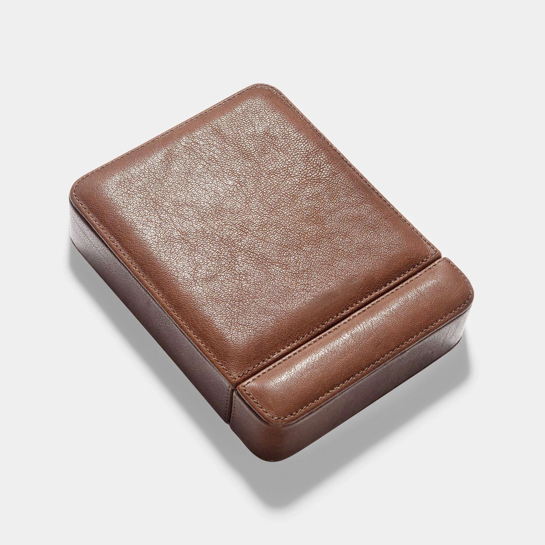 Washed Brown Leather 2 Watch Slider Box - Image 3